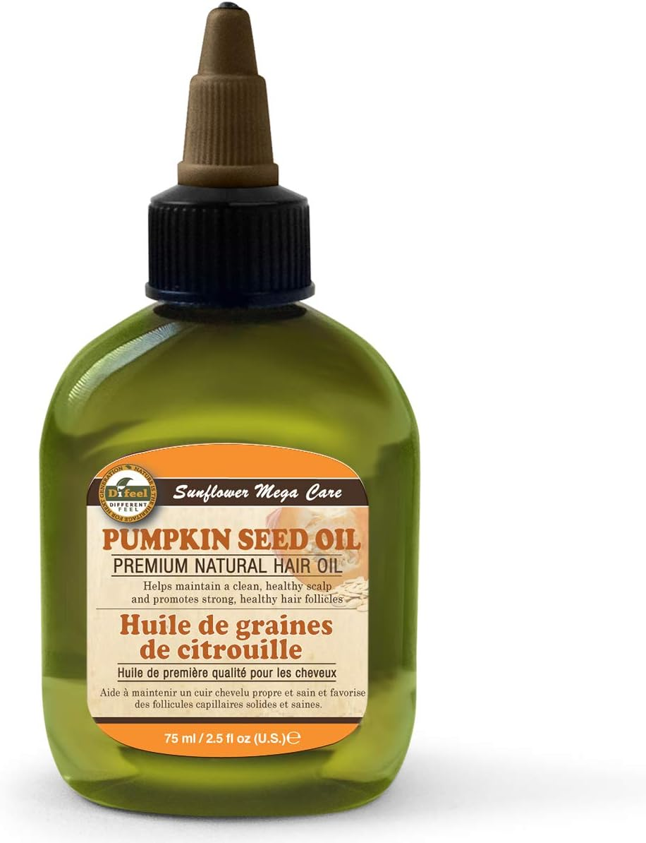 Difeel Premium Natural Hair Care Oil, Pumpkin, 2.5 Oz