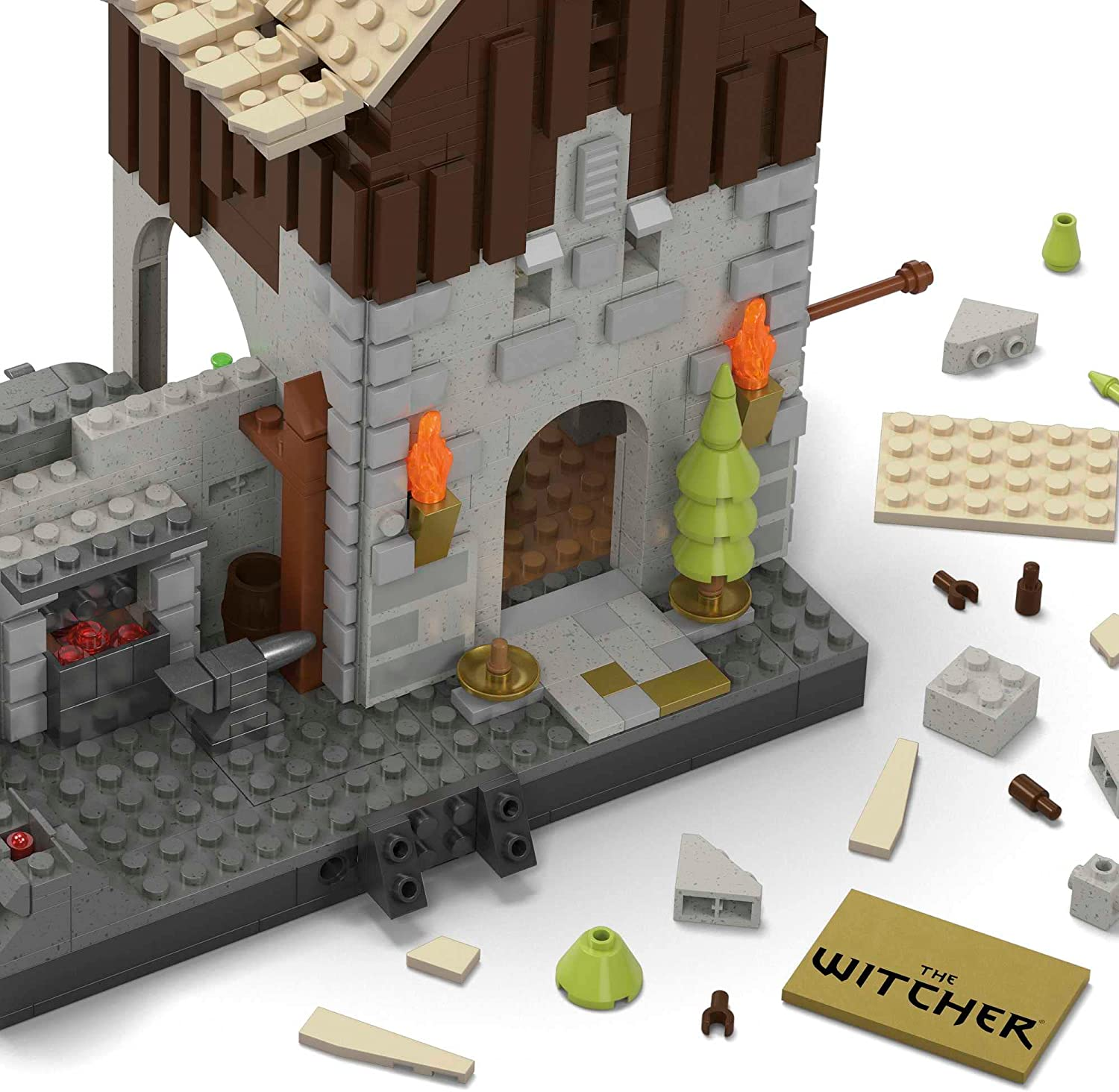 MEGA the Witcher Building Toys for Adults, Geralt'S Griffin Hunt with 1170 Pieces, 1 Micro Action Figure and Accessories, for Collectors image number 4