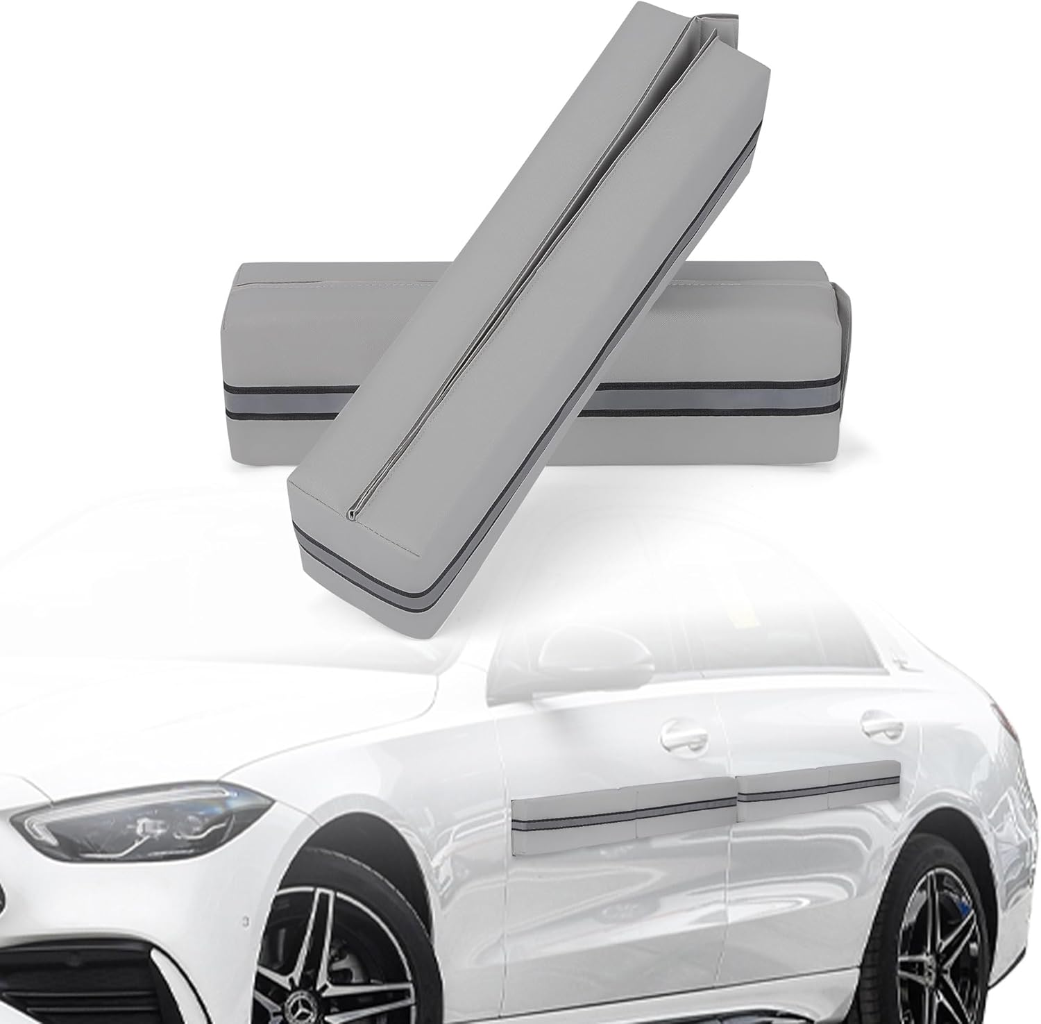 Magnetic Car Door Dent Protector,Removable Car Door Guard - Prevents Dents and Scratches for Vehicles (Black- Pack of 2)