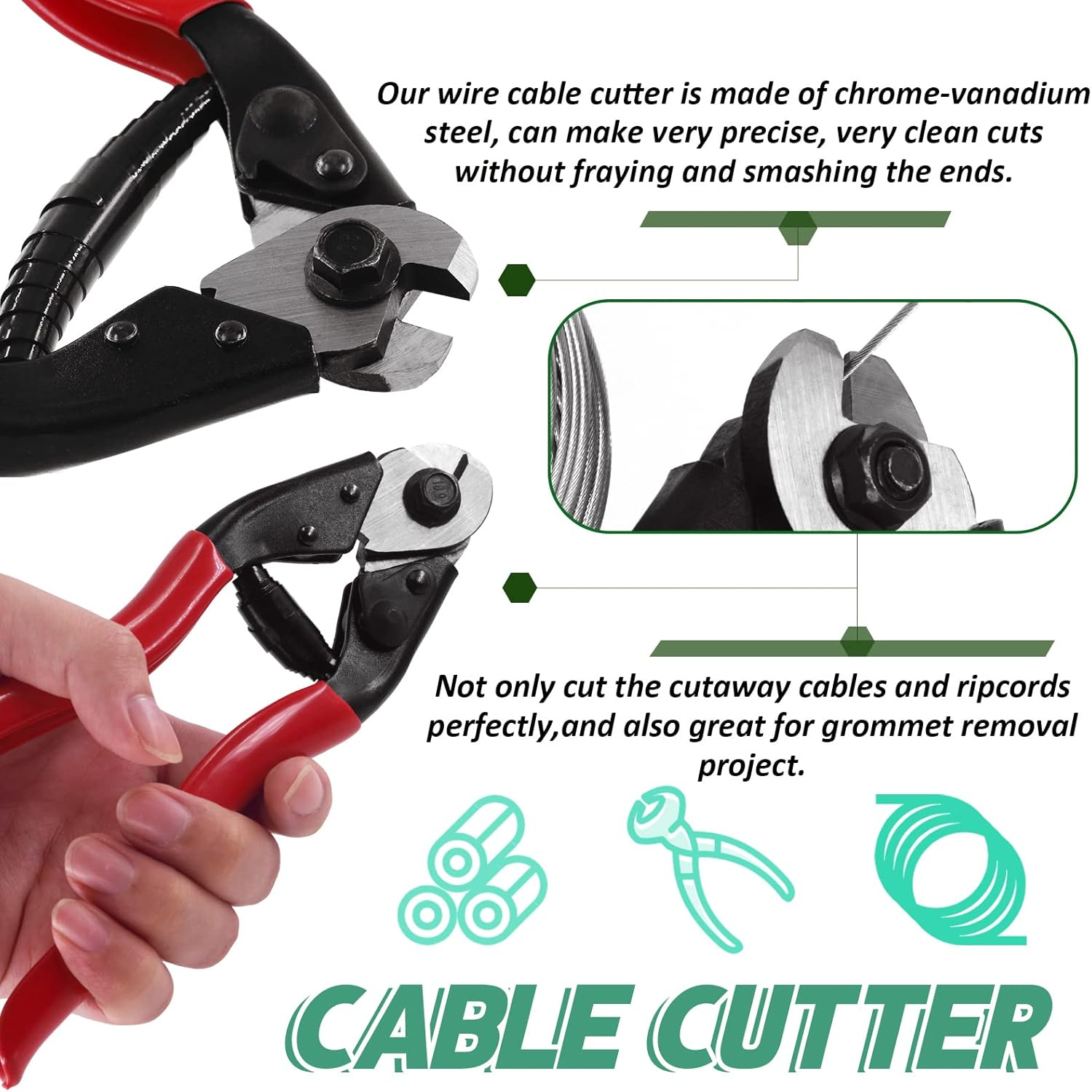 Keadic 83Pcs Universal Bike Cable Housing Set Includes Stainless Steel Bicycle Brake Shifter Cable, O-Rings, Cable End Caps, Cable Cutter and Black Cable Housing for Road Mountain Bicycle Cycling image number 2