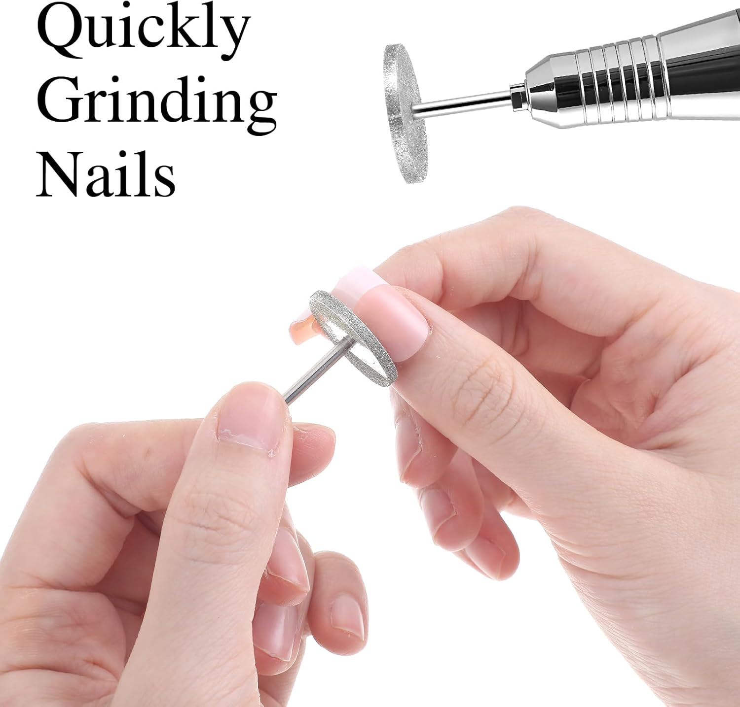 Elevatetech 2 Pcs Sanding Disc Nail Drill Bits, Electric Foot File Cuticle Bits with 4 Pcs Sanding Paper Discs Hard Skin Callus Remover Pedicure Supplies Fit for Most Electric Nail Drill Machines image number 5