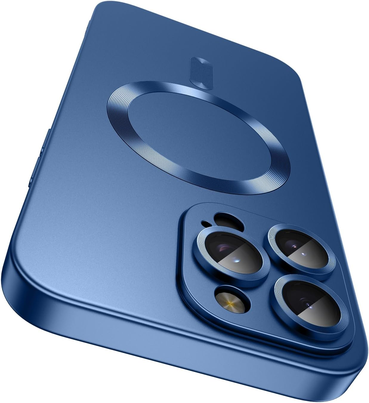 LEKEVO Magnetic for Iphone 16 Pro Max Case [Compatible with Magsafe][Built-In Camera Lens Protector] Slim Soft Silicone Bumper Shockproof Metallic Luster Phone Case (Burgundy)