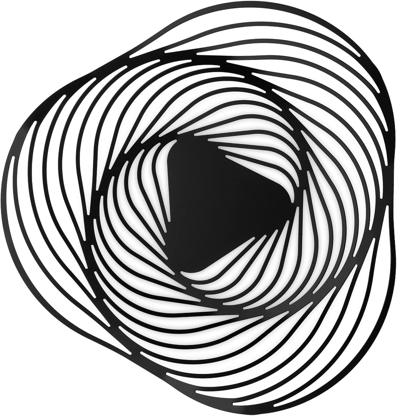 Alessi Trinity ACO03 B - Design Fruit Bowl, in Steel Colored with Epoxy Resin, Large, Black image number 2