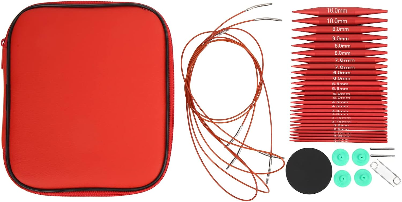 Knitting Needles Set, 13 Pairs Detachable Circular Interchangeable Circular Knitting Needles Set with Storage Bag, DIY Knitting Needles Crochet Kit for Beginner and Professional image number 2