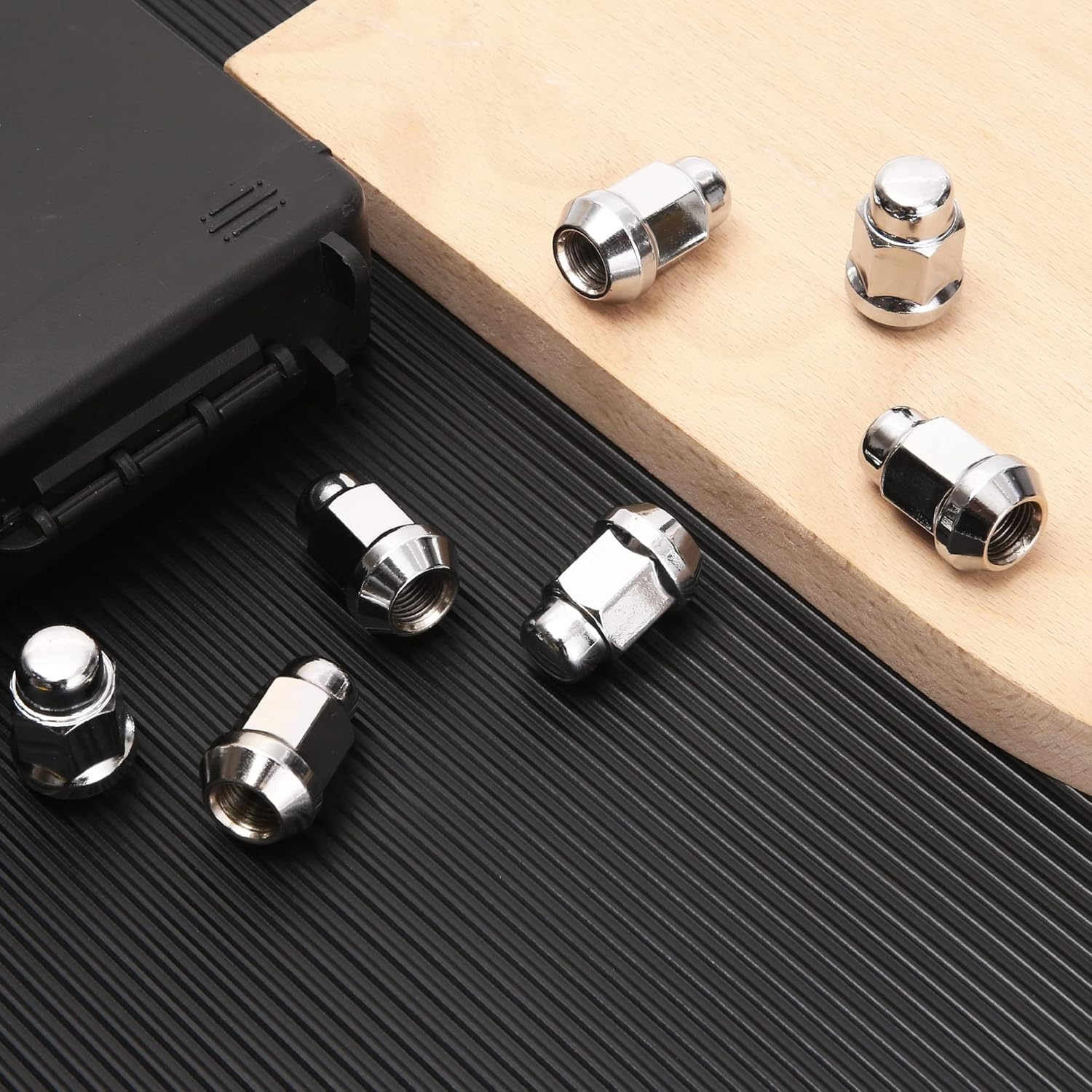 Gaemi M12X1.25 Lug Nuts,20 PCS Chrome Closed End Bulge Acorn Wheel Lug Nut for Aftermarket Wheels,3/4 Inch Hex image number 2