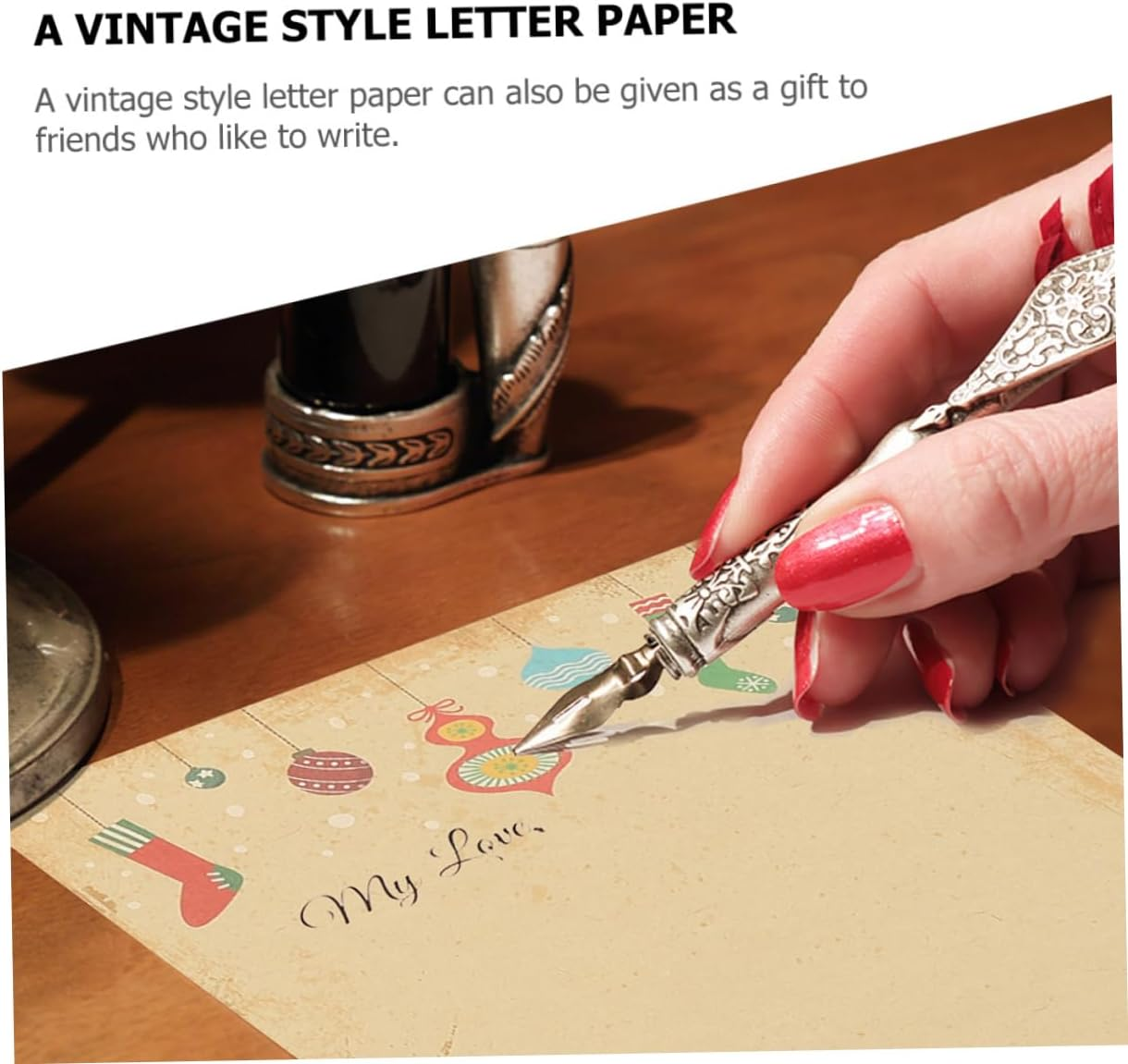 72 Sheets Khaki Kraft Letter Paper for Lyrics and Seasonal Letter Writing