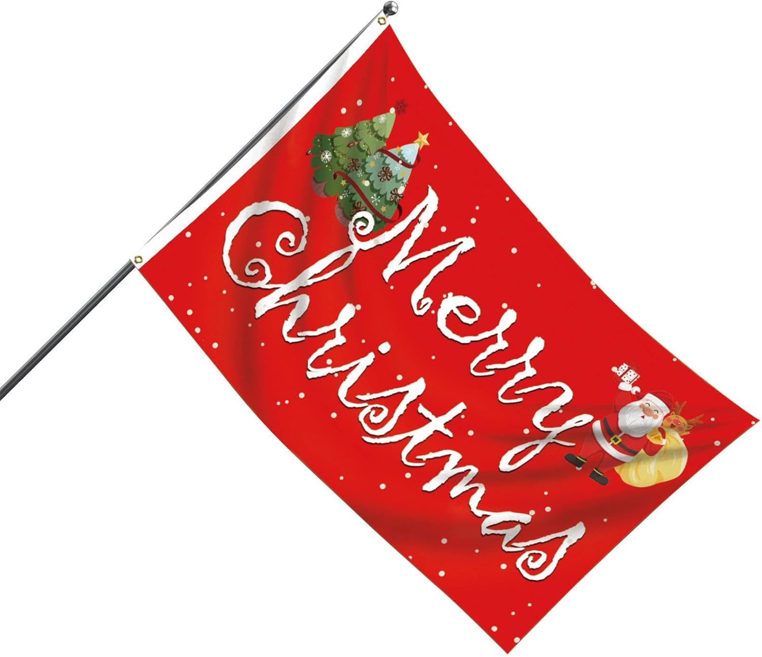 Merry Flag - Outdoor Flags Double-Sided Merry 3X5Ft - Winter Flag Festival Banners Wear-Resistant Flags for Gardens Lawns Patios Yards Balconies Mumiao image number 5