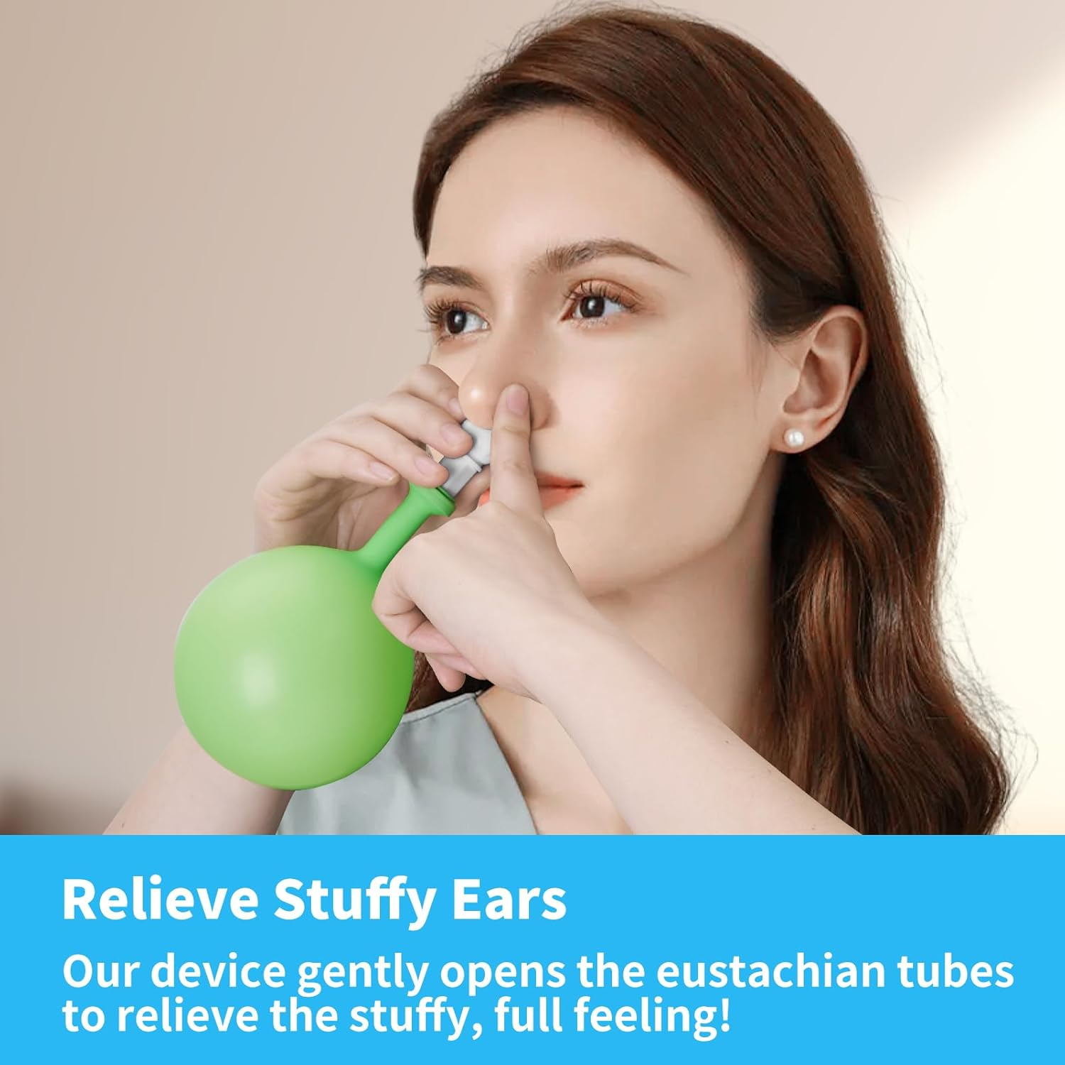 Eustachian Ear Unclogger with 10 Nasal Balloons, 3 Nose Tips & 3 Covers, Ear Pressure Relief Device for Airplane Ear Pressure Relief, Eustachian Tube Unclogger, Ear Unclogger for Tinnitus Relief image number 6