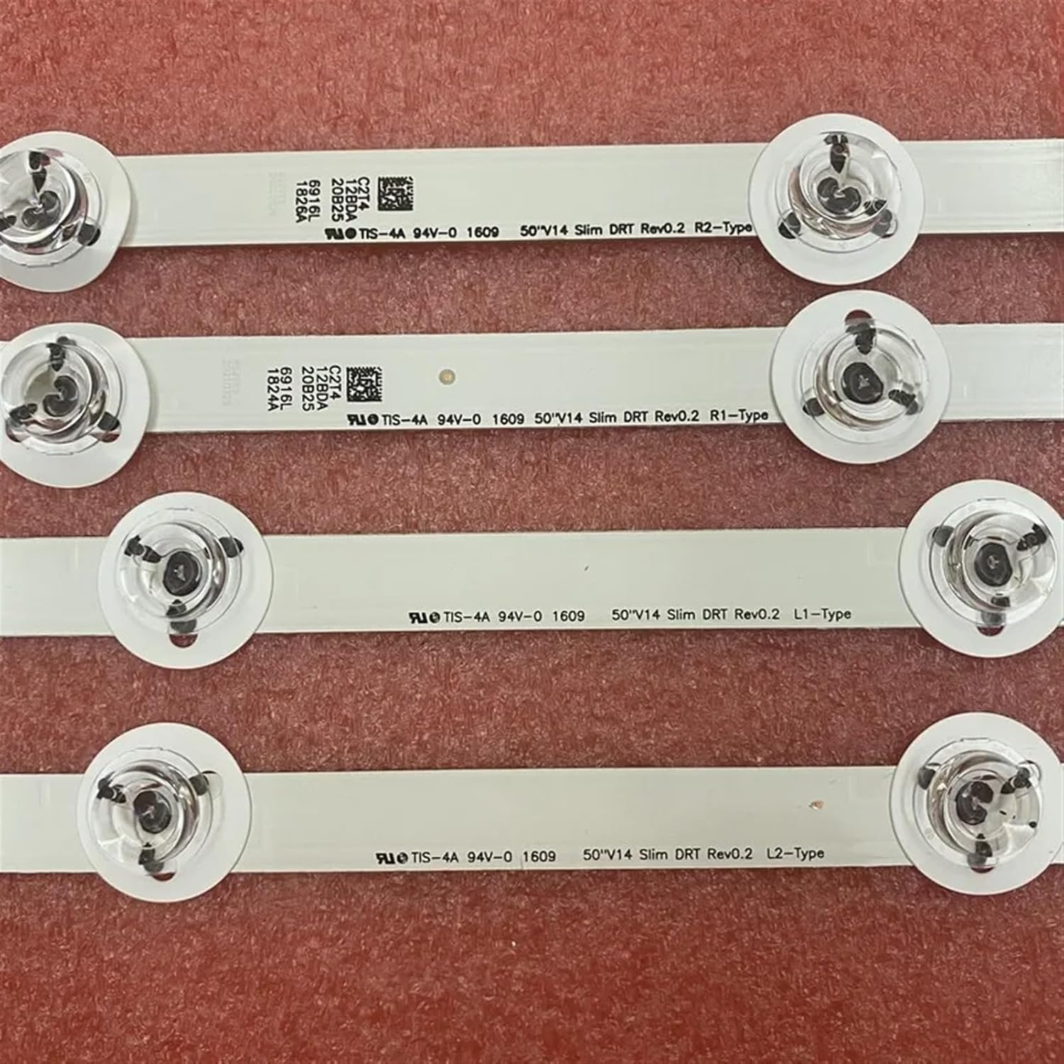 Kit 12Pcs LED Bar for TV TX-50AS740 TX-50AS650 TH-50AS670C 6916L-1824A 1825A 1826A 1827A 50 V14 Slim DRT L1 L2 R1 R2