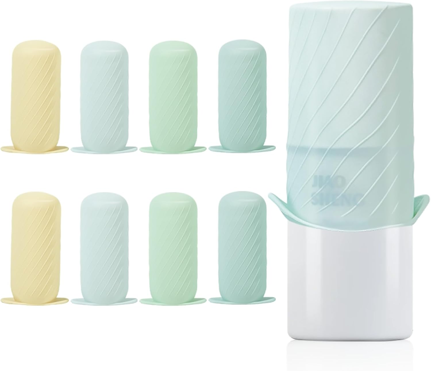 Mrsdry Bottle Covers for Travel, Leak Proofing, Travel Size Container Silicone Toiletry Sleeves, Leak Locks Travel Accessories for Shampoo Wash Body Bottles and Other Beauty and Personal Care(8Pcs)