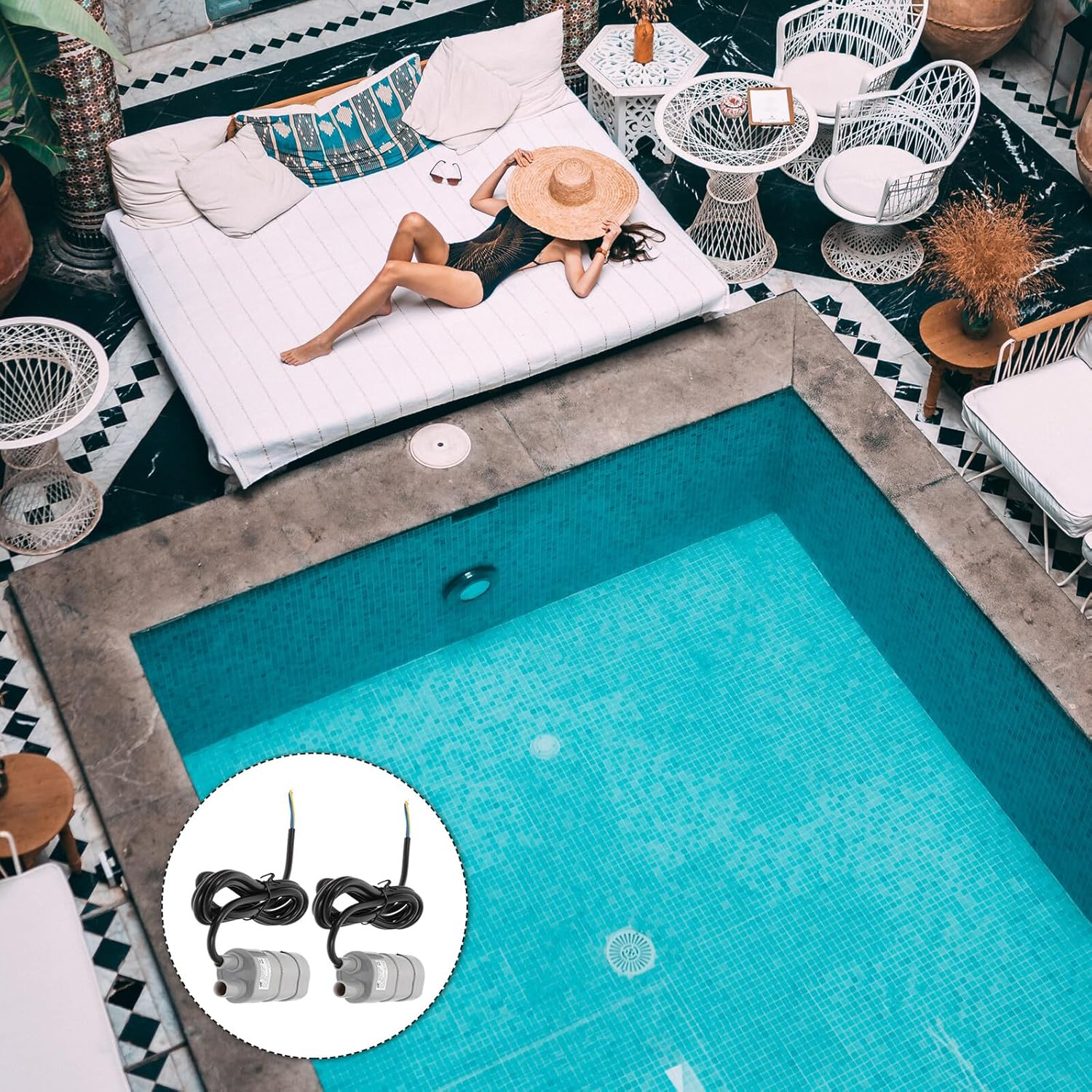 TIDTALEO 2 Pcs H Submersible Dc Water Pump Ultra-Quiet Aquarium Fountain Pump for Fish Tank Water Circulation and Oxygenation Easy to Clean and Remove Suitable for Pools and Hydroponics