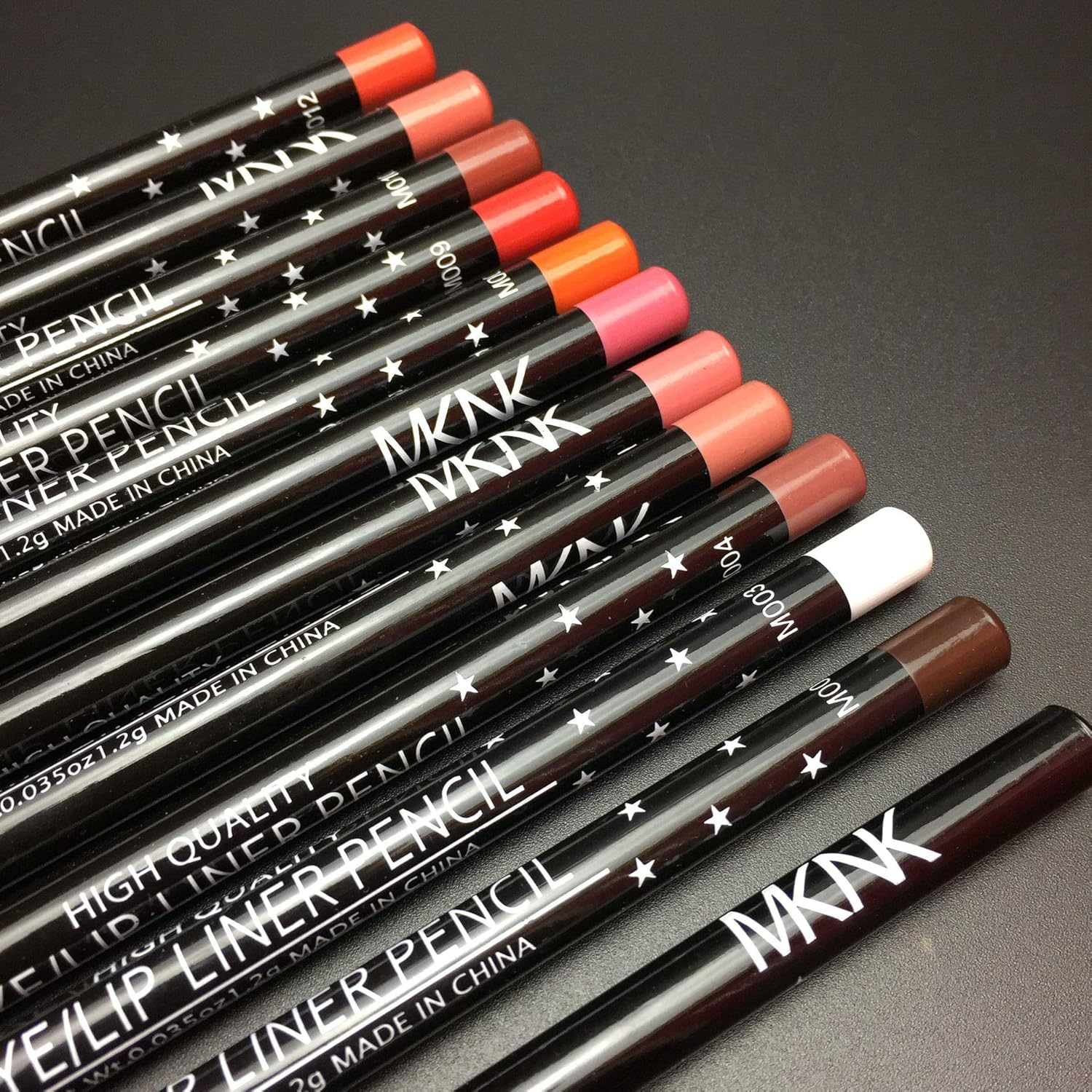 12Pc Ultra Fine Lip Liner Set of 12 Color Waterproof Long Lasting Matte Lip Liner Pencil image number 4