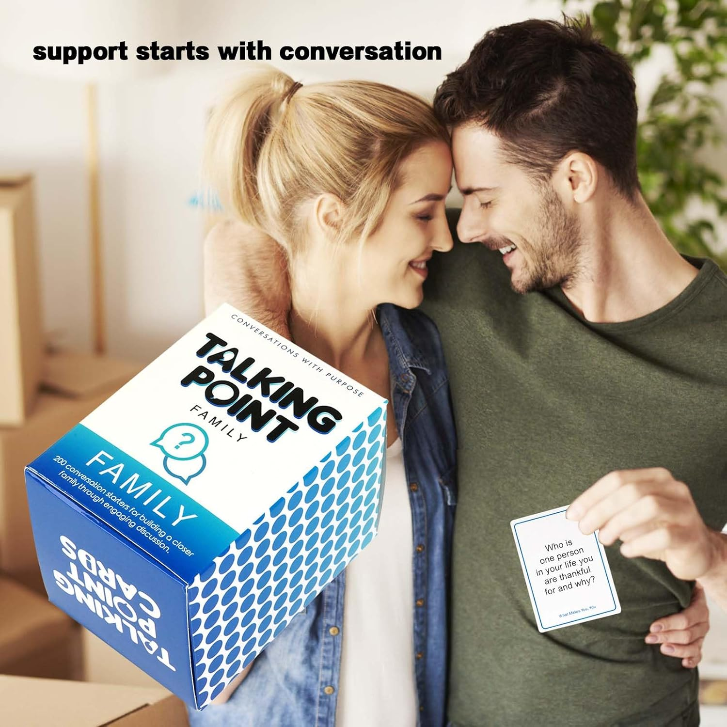 200 Conversation Cards for Family, Expert Written Questions to Help Children Put down Phones,Fun Talking Point Cards for Car Rides&Dinners,Deepen Relationships with Meaningful Talks,Great Family Games image number 4