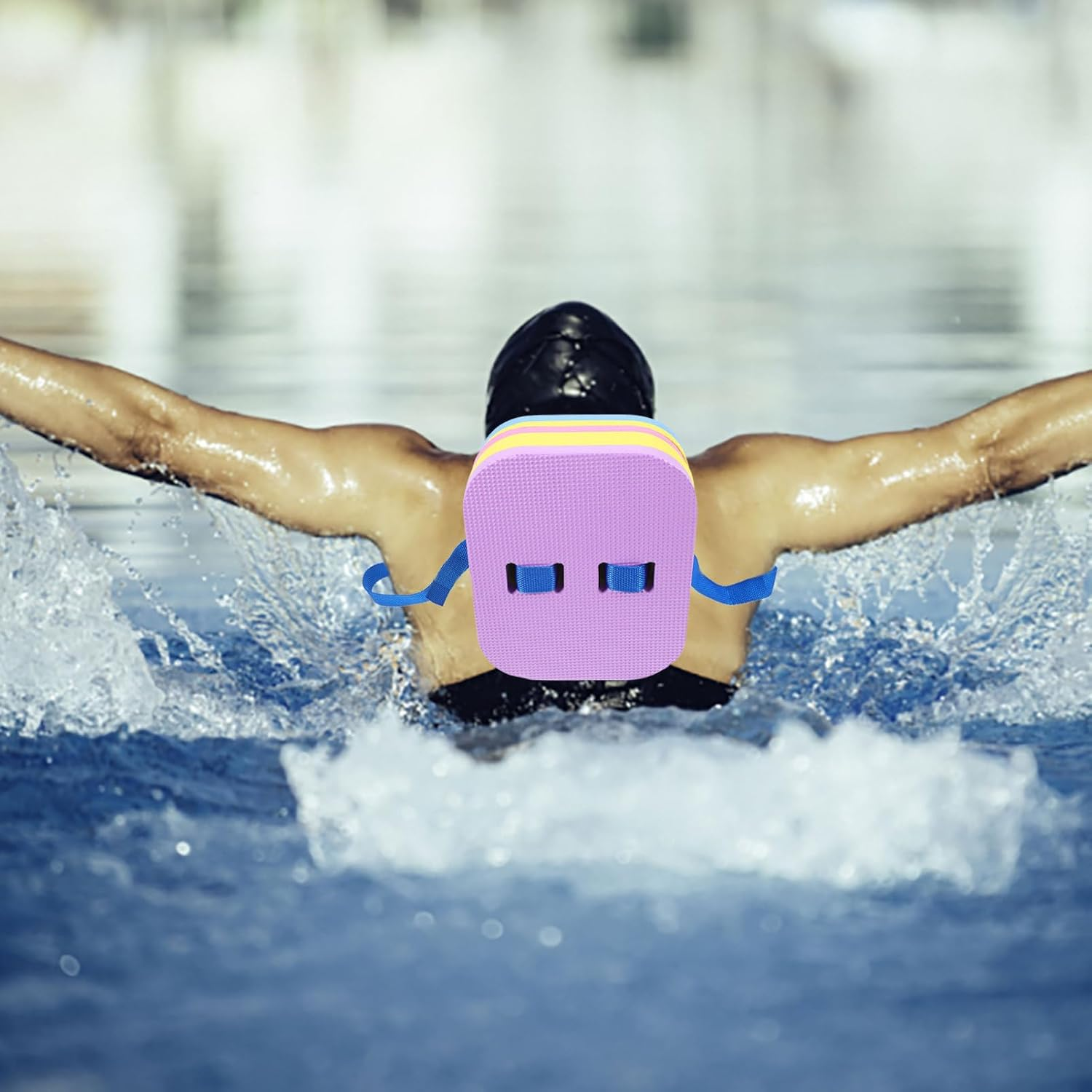 Yardwe Swimming Board Swim Back Bubble Swimming Training Float Back Bubble Float Back Float Swim Aid Float for Swimming Swim Training Kickboard Floating Swim Float Swim Trainer Eva image number 2