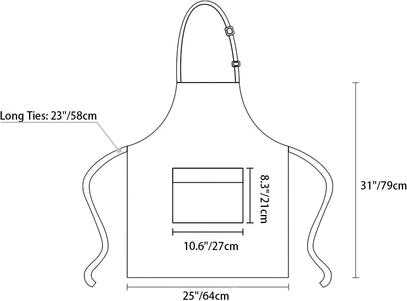 Waterproof Leather Apron for Women & Men, Apron with Pockets, Oilproof Black Apron for Kitchen,Garden,Dishwashing,Lab,Dog Grooming image number 1