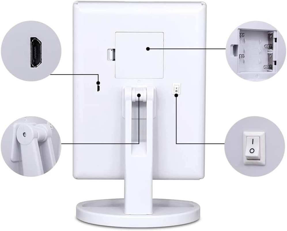 Embellir LED Makeup Mirror, Vanity Mirrors Beauty Cosmetic Dressing Bathroom Decor, Beads with 1X2X3X Magnification Foldable Built-In Storage Tri-Fold Rectangle image number 1