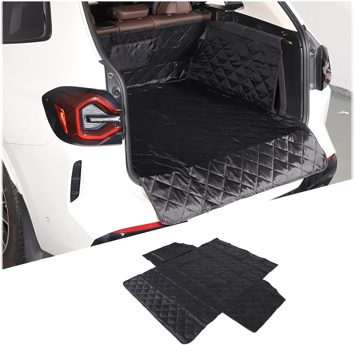 Dog Car Boot Liner Compatible with BMW X3 Accessories | PVC Fabric Pet Cargo Mat | 1PCS Waterproof Dog Seat Mat (2018-2023 G01) image number 3