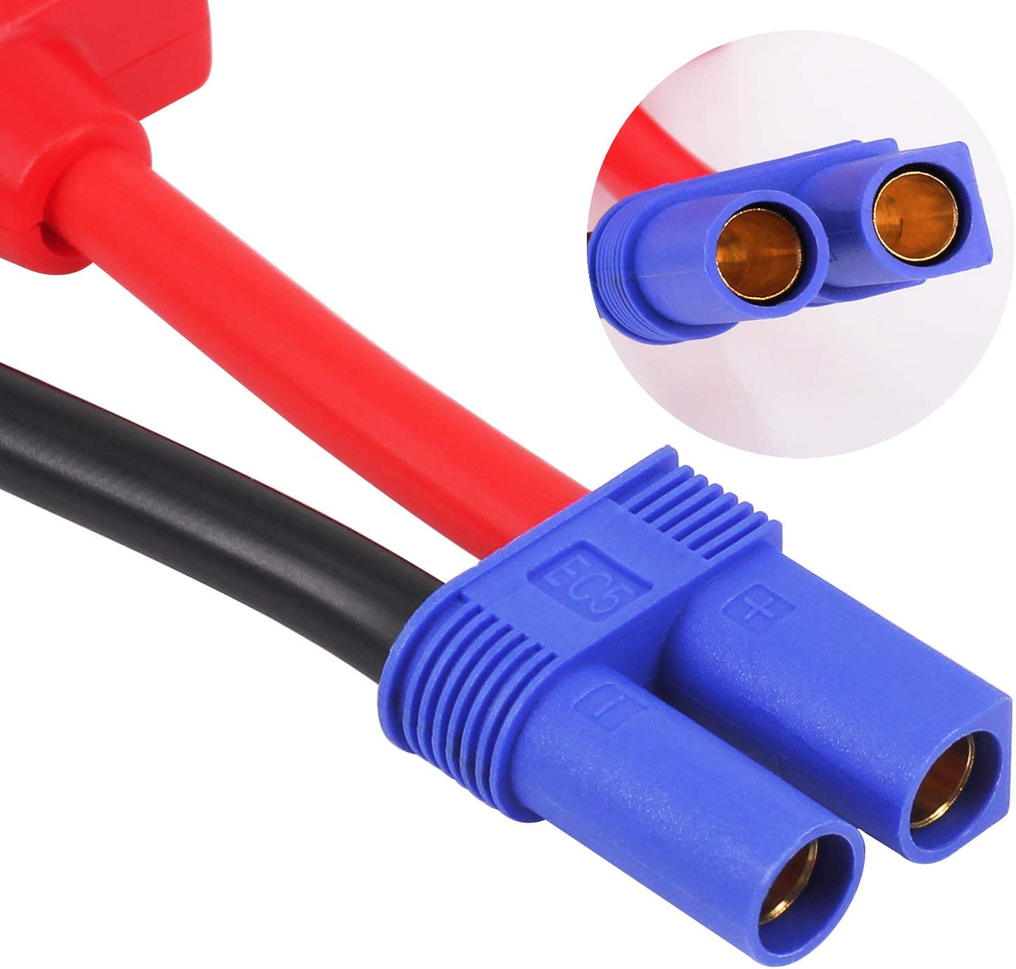 Yeworth EC5 Jumper Cable, Automotive Replacement Car Jumper Cable Alligator Clip Clamp to EC5 Connector for 12V Portable Emergency Car Jump Starter Booster image number 1