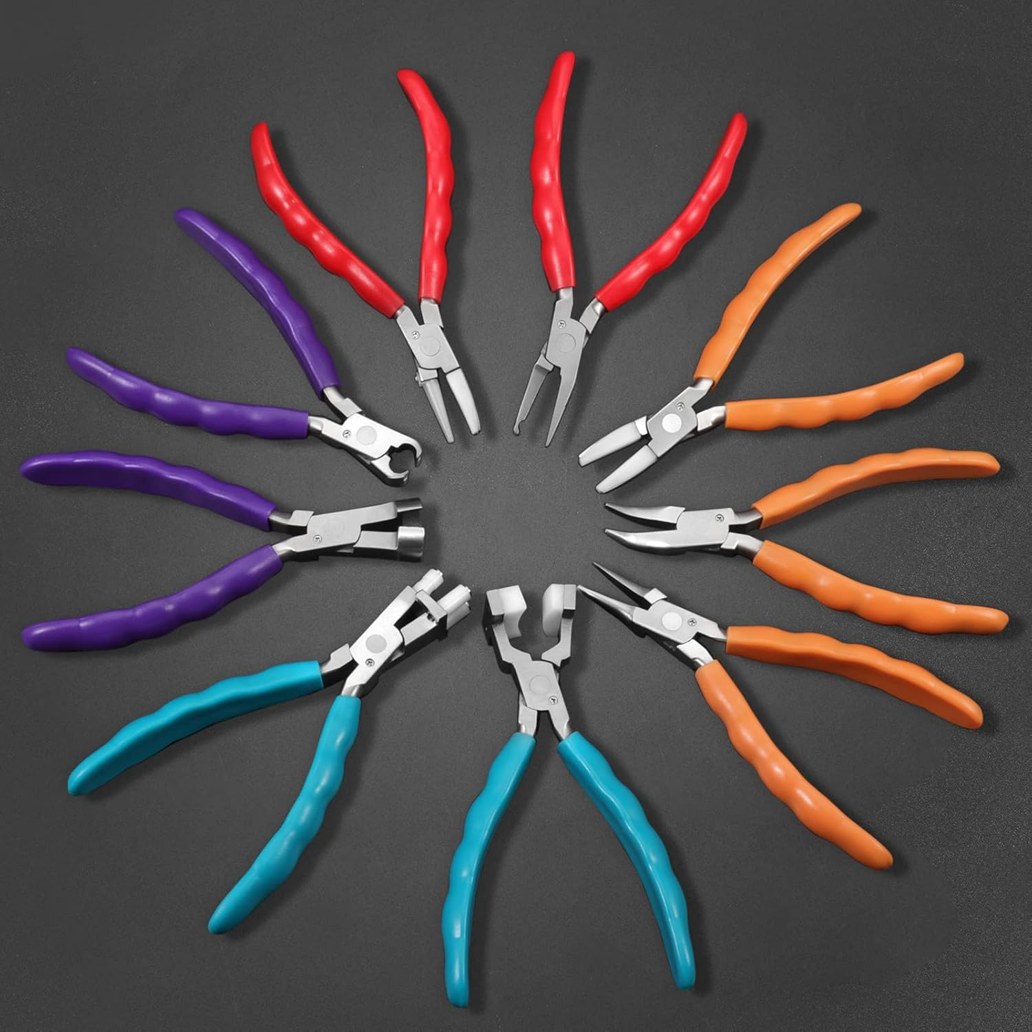 LEONTOOL 6 Inches Half round Pliers Nylon Jaw Eyeglasses Frame Repairing Plier Adjusting Eyeglass Arms Optical Hand Tool with Screwdriver and Glasses Cloth Random image number 2