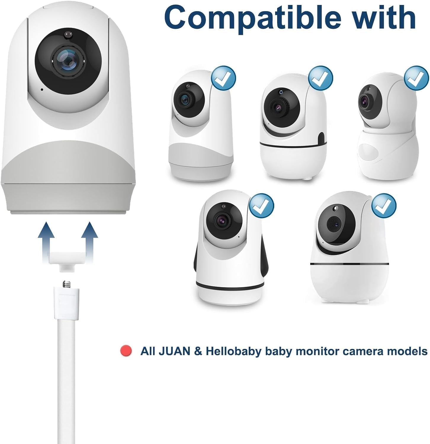 Baby Monitor Bracket,Flexible Twist Monitor Bracket,Universal Baby Camera Bracket,Fixed on Baby Bed Frame or Furniture. image number 3