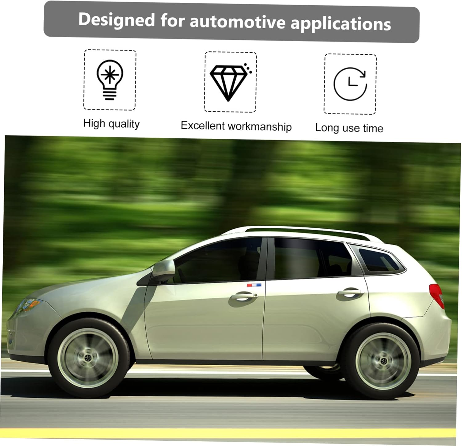 CLISPEED Car Metal Sticker French Flag 2Pcs Auto Decorative Metal Decal Car Styling Sticker Door Emblem for Vehicle and Home Decoration