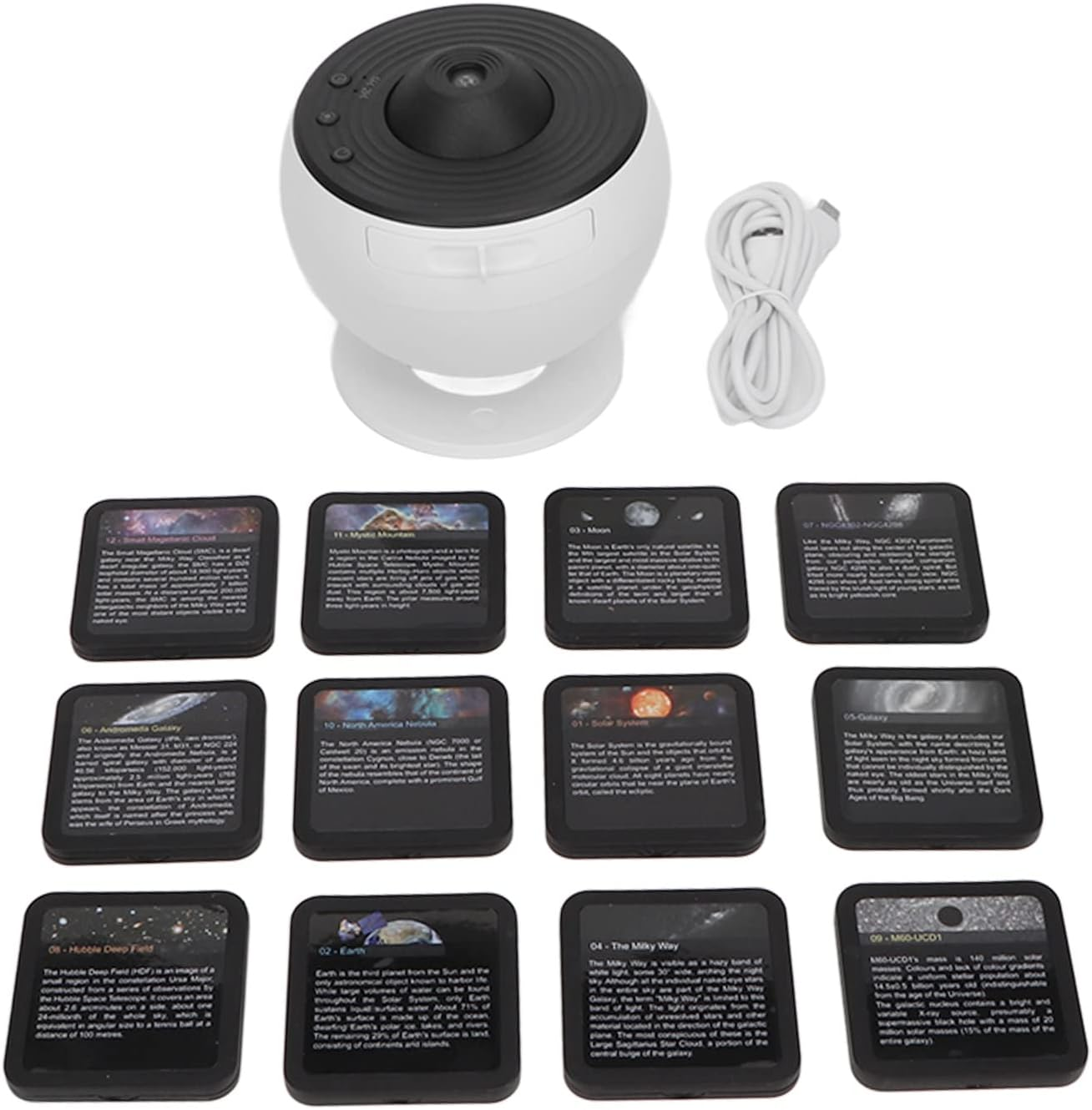 Star Projector, Galaxy Projector 12 Themes to Meet the Fantasy of the Starry Sky, Extreme Romantic Maker Home Planetarium Rechargeable HD Projector for Kids Adults Gaming Room Home image number 5