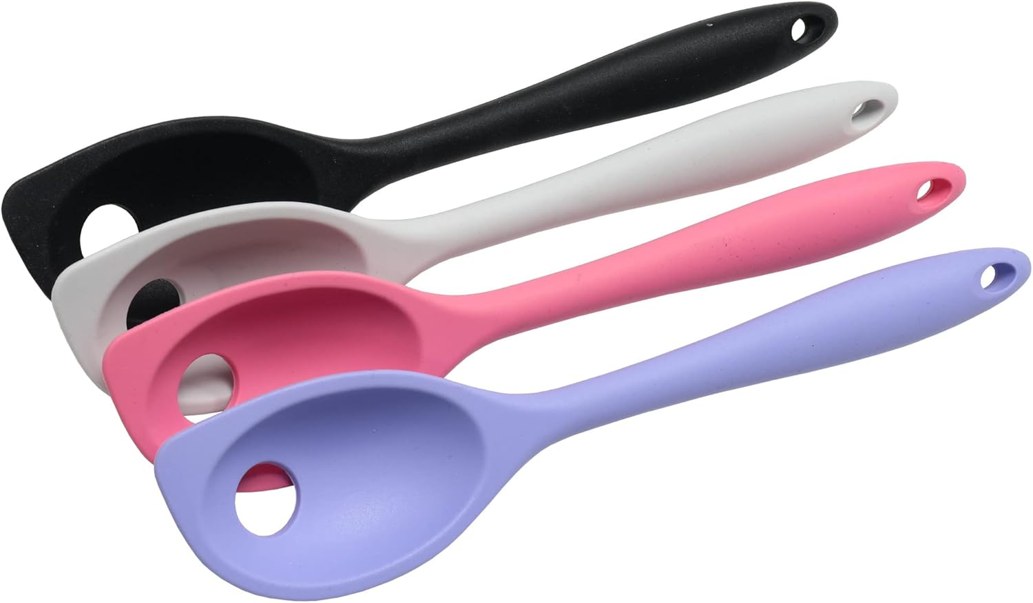 Chef Craft Premium Silicone Mixing Spoon, 11 Inch, Black - Pink image number 3