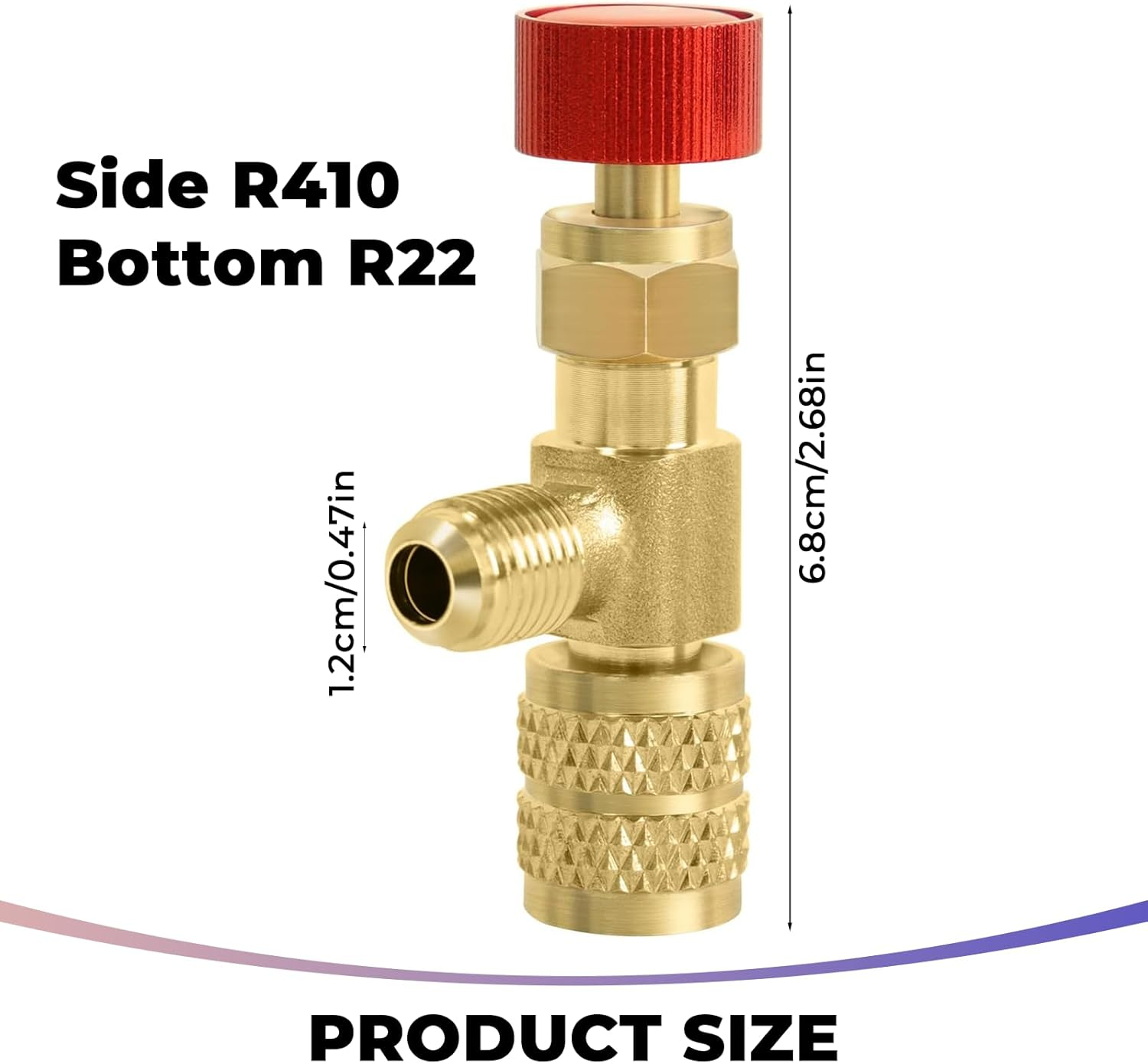 MAEZOE 2 Pcs Efficient R22 R410 Refrigerant Charging Valve Air Conditioning Liquid Safety Valve Copper Flow Control Valve