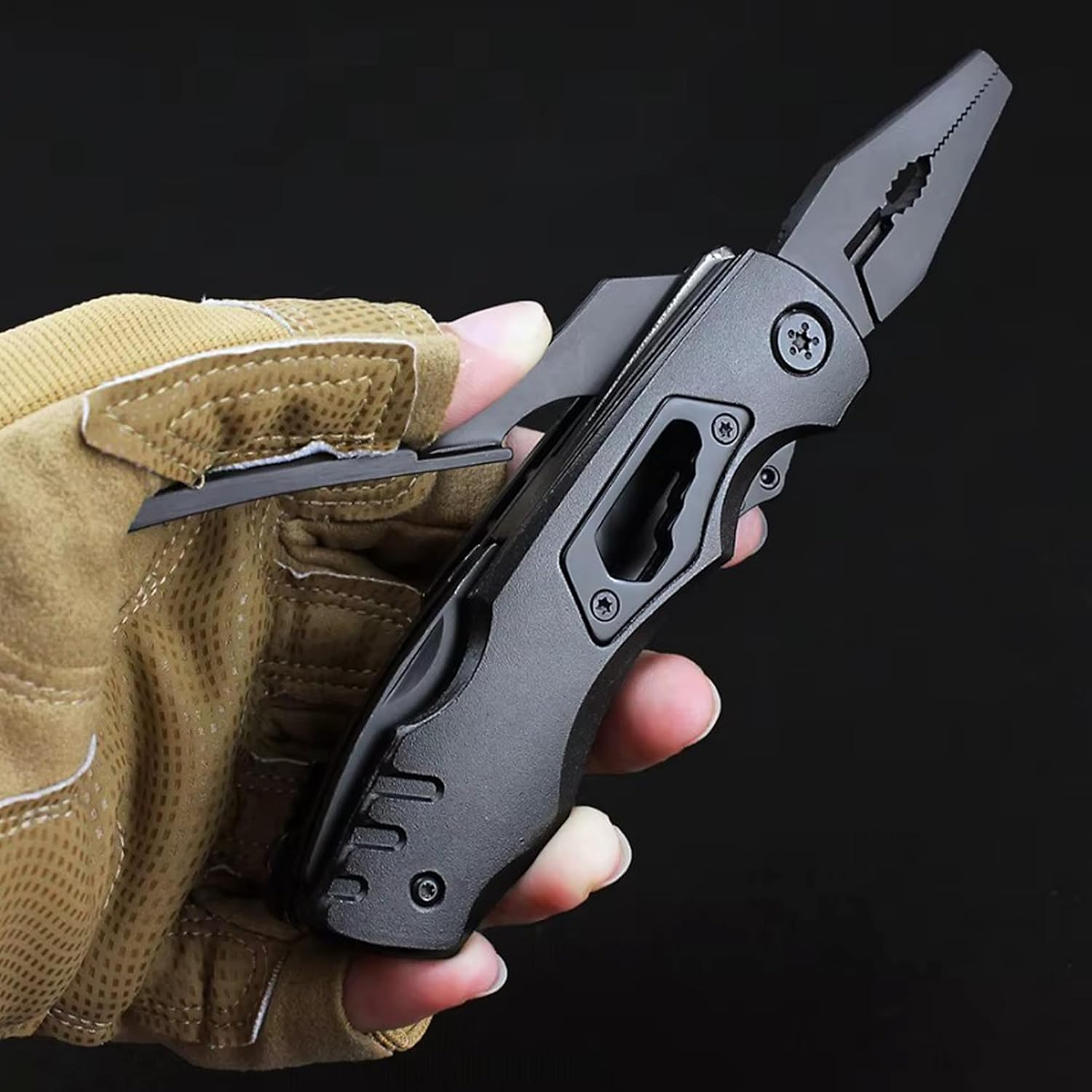 9 in 1 Multitool Knife - Pocket Knife - Folding, Survival Camping Knife with Pliers, Bottle Opener, Screwdriver, Saw, and More - Best Choice for Outdoor Activities