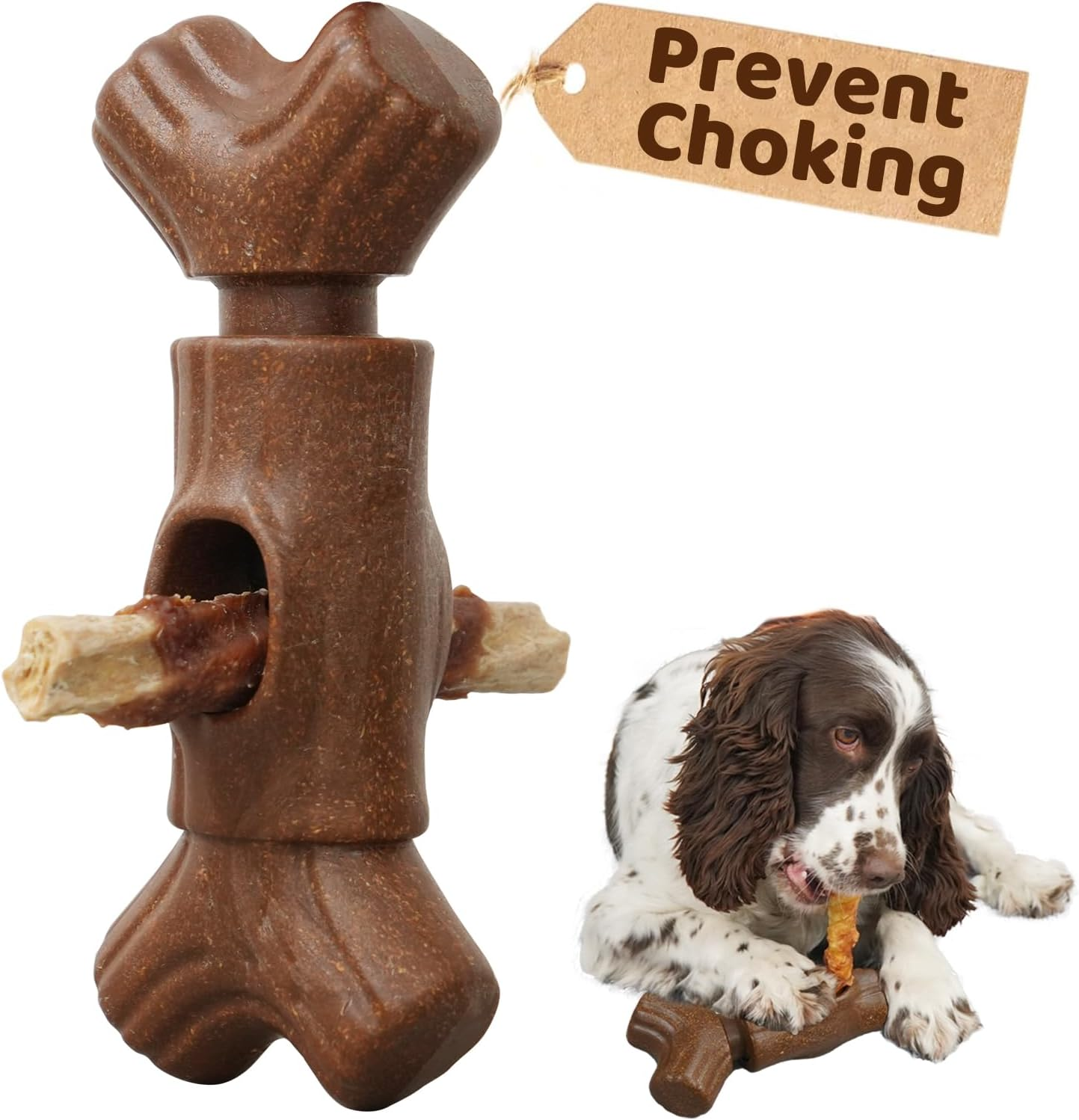 Joybruko Bully Stick Holder for Dogs - for Aggressive Chewers Treat Chew Holder, Heavy Duty Yak Chew Toy Nylon Bone, Prevent Choking Safety Device for Small Medium Large Dogs, No More Swallowed Ends image number 2