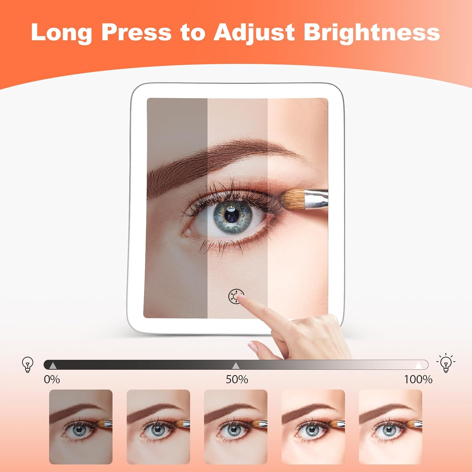 Famihomii 1X/20X Magnification Makeup Mirror with Lighting, Removable Cosmetic Mirror with Lighting, Portable Magnifying Mirror with Suction Cup, 3-Colour Light & No Dimming, 360 Degree Mirror image number 5