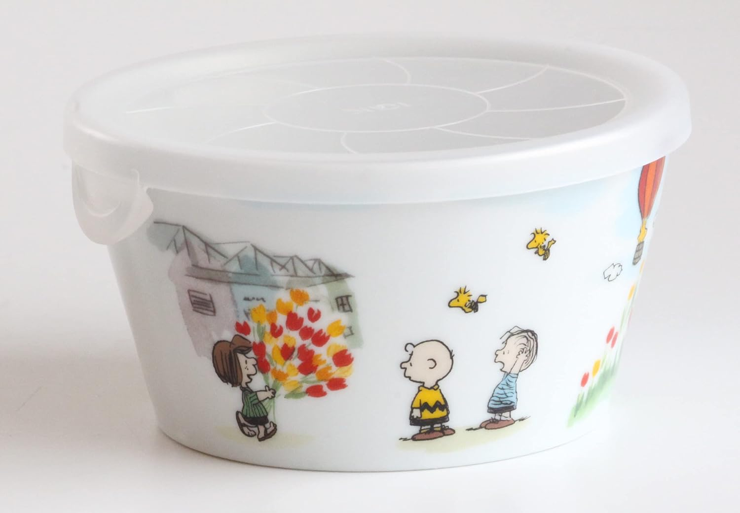 Simizu Pottery Bowl with Lid Hawaii Netherlands 280Ml Snoopy World Travel Series 2 Pattern Set image number 5