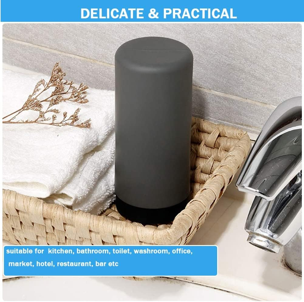 2 PCS Liquid Dish Soap Dispenser Squeeze Bottle,Silicone Squeeze Soap Dispenser Divided Bottle for Dishwashing Liquid,Conditioner Etc,Easy to Use,Easy to Refill Black & Gray