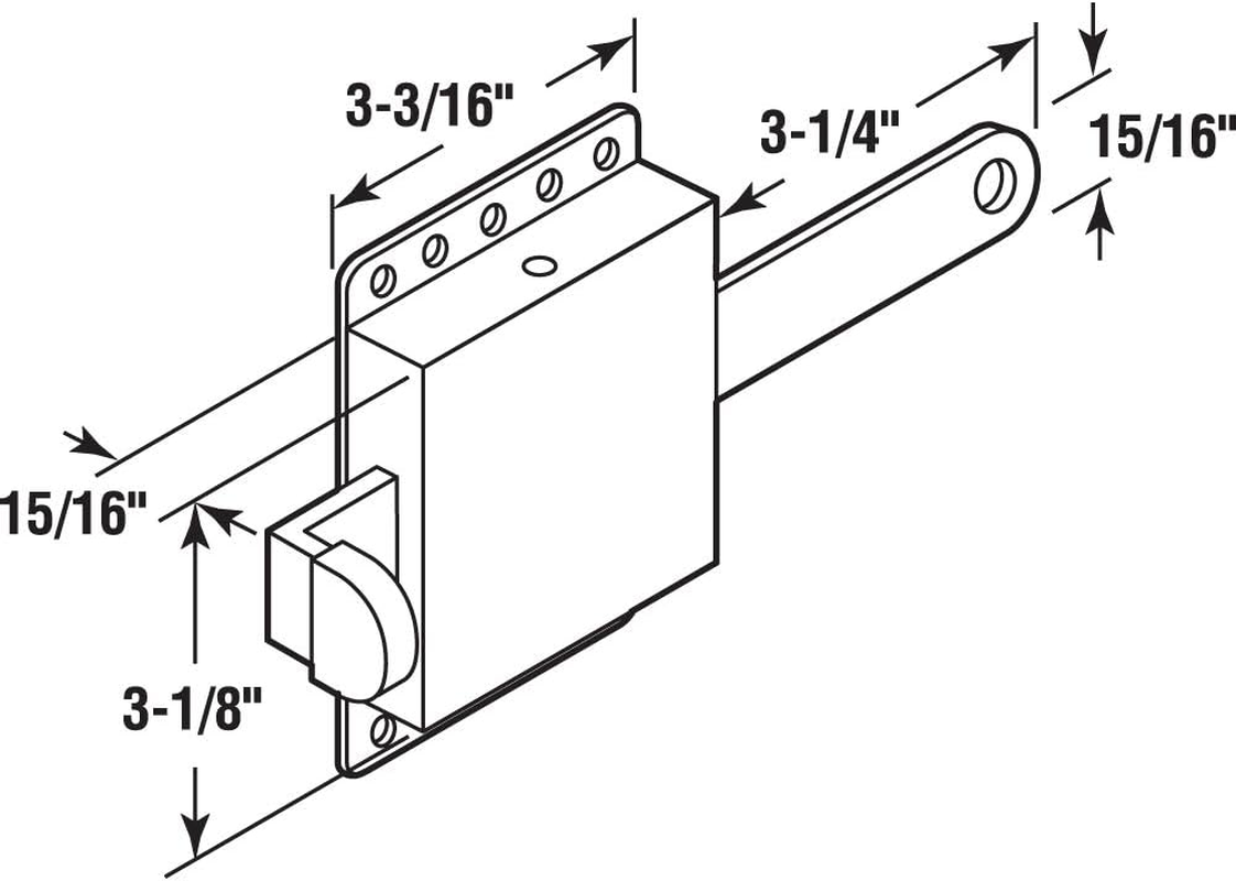 Prime-Line Products GD 52118 inside Deadlock, Heavy Duty Galvanized Housing with Fasteners