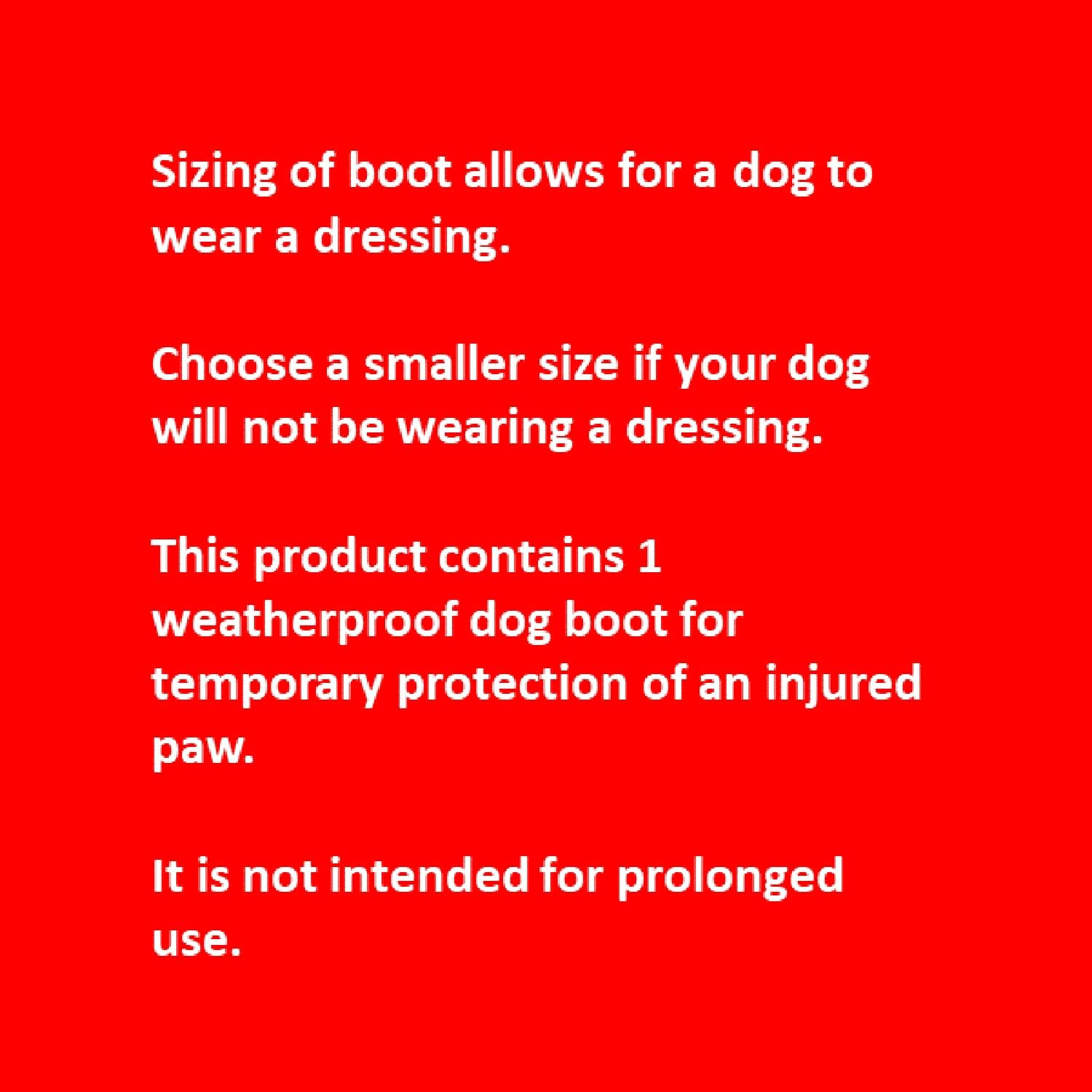 Mikki Dog, Puppy Hygiene Protective Dog Boot - Helps Keep Injured Paws Dry and Clean - Size 1 image number 1