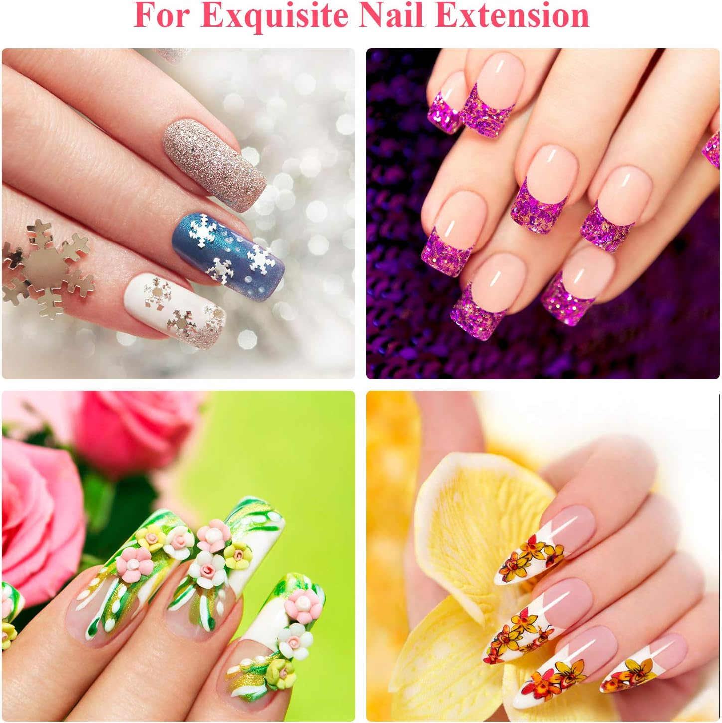 240 Pieces Nail Extension Silk Fiberglass Nail Wrap Non Woven Fiber Gel Nail Care Tool for Women DIY Nail Art Extension Accessories image number 4