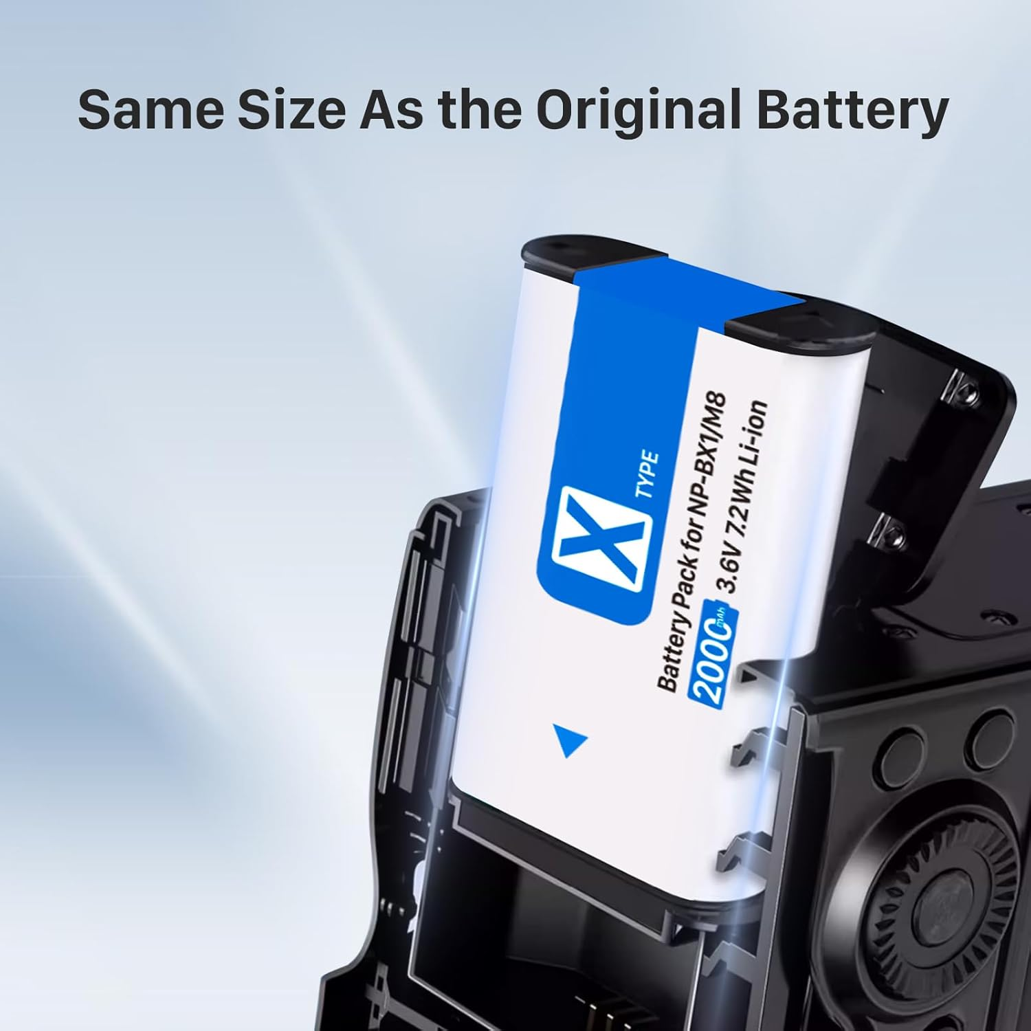 2 Packs Battery for NP-BX1 with Charging Station, 2000Mah New Upgrade High Capacity Battery Replacement for Sony NP-BX1/M8, ZV-1, RX100 VII, DSC-HX95, HX99, HX350, RX100, RX100M, FDR-X3000, Etc