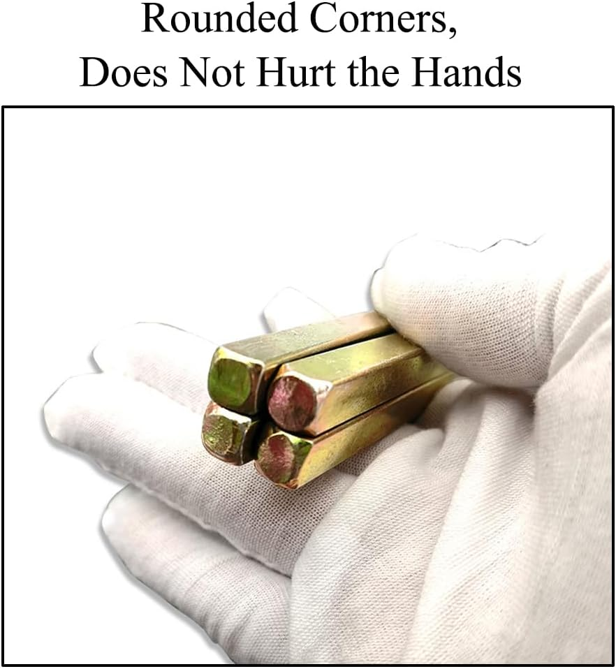 Tophomer 2Pcs Door Knob Spindle, 100Mm Long Iron Square Spindle Bar Replacement, 8Mm Diameter