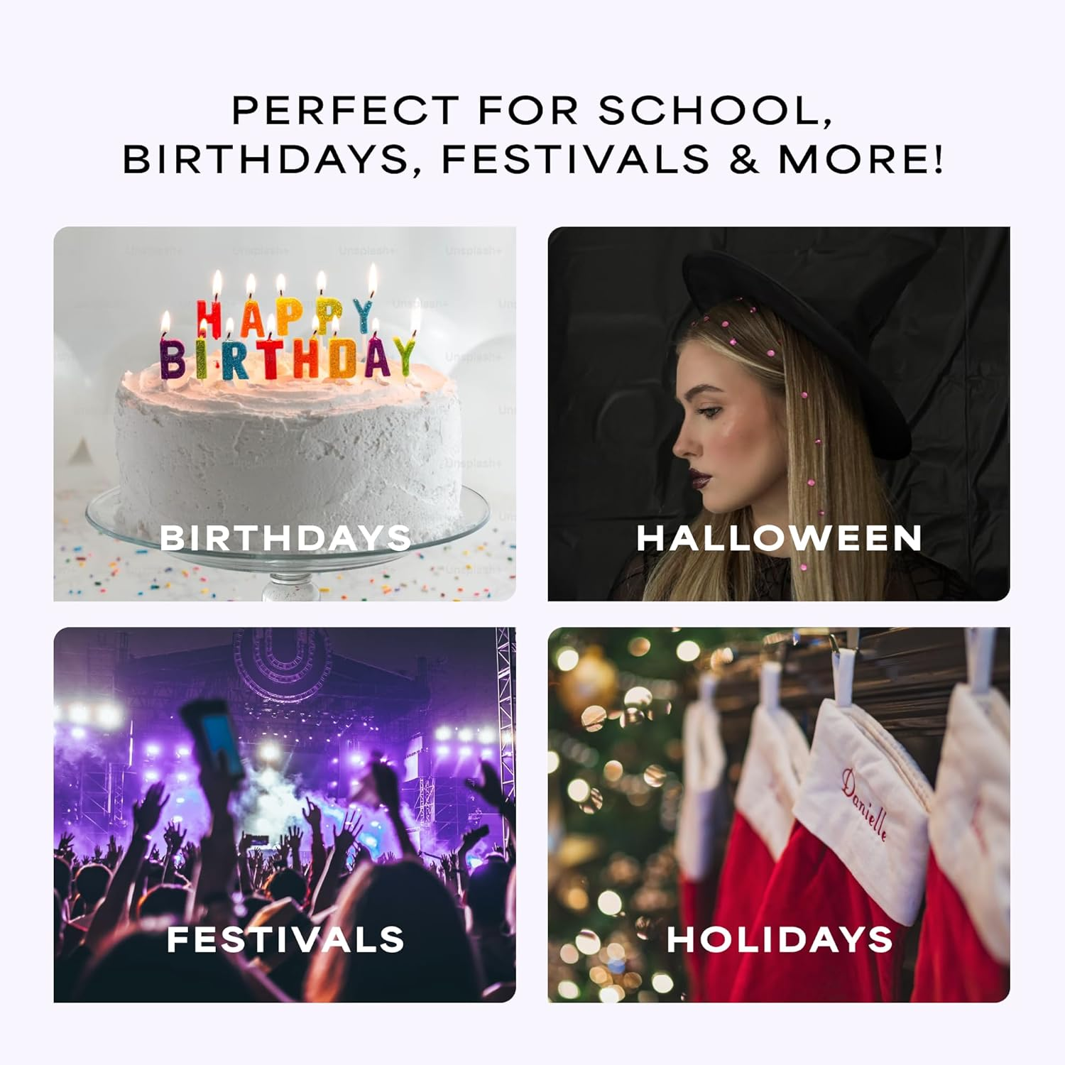 Hally Hair Gems Pen Applicator - Includes Hair Styling Tool with 240 Multicolored Adhesive Gem Stickers Hair Jewels - Stylish Hair Accessories for School, Halloween, Festivals, Wedding, Parties & More image number 7