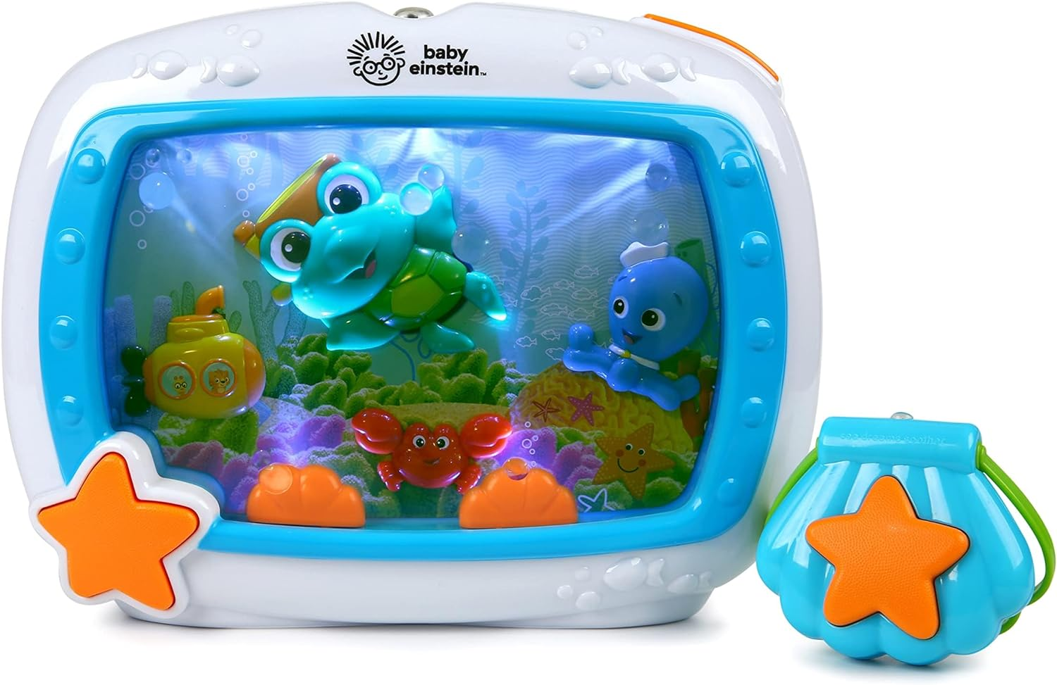 Baby Einstein Sea Dreams Soother Musical Crib Toy and Sound Machine, Newborn and Up