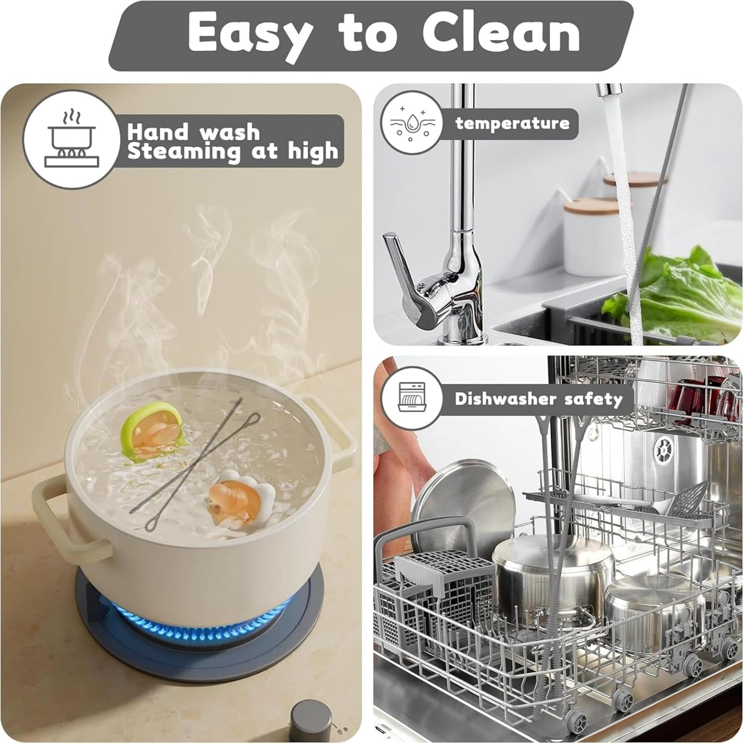 Silicone Straw & Bottle Cleaning Brushes 2-Pack(9Mm and 6Mm) Grey Food-Grade Long Handle Cleaner Set,Narrow Gap Bottle Brush for Reusable Straws Kitchen Essential image number 2