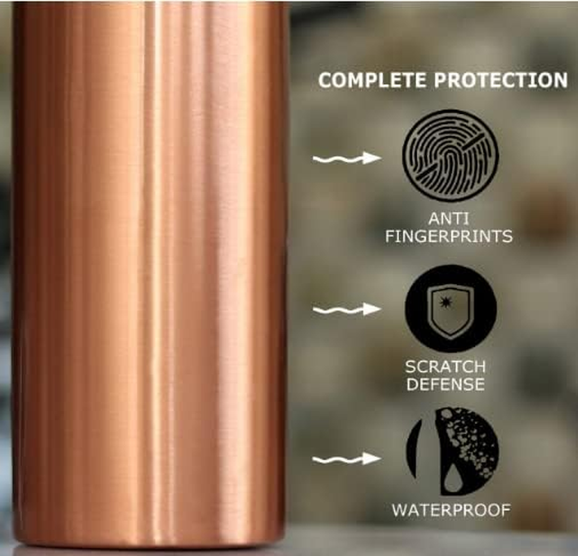 Pure Copper Water Bottle | Seamless Copper Water Bottle for Home, Office, Hotel, Travelling and Gifting |Immediately Reap the Health - 34 Fl Oz image number 6