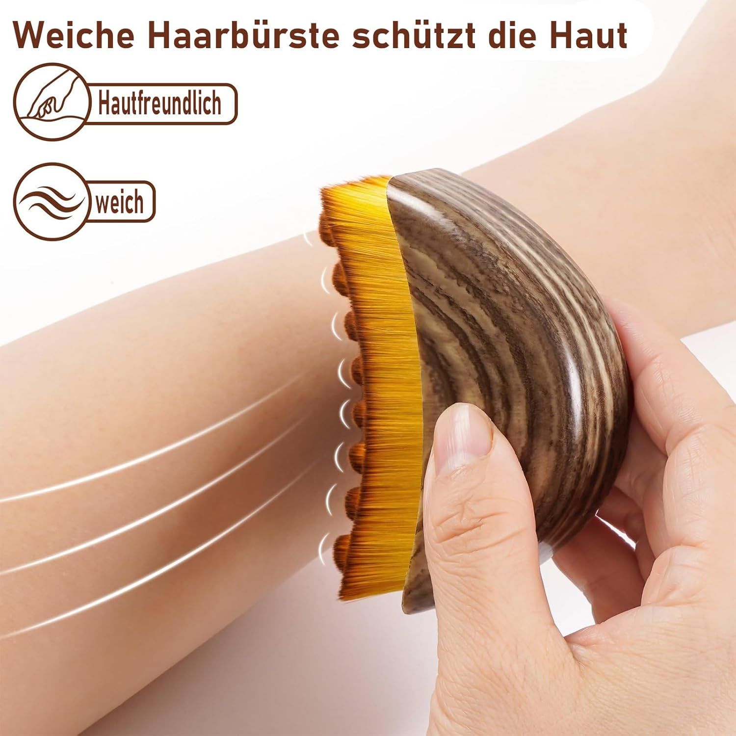 Pack of 2 Lymphatic Brushes, Face, Face Brush, Lymphatic Drainage, for Daily Facial Massage and Contour Shaping image number 1