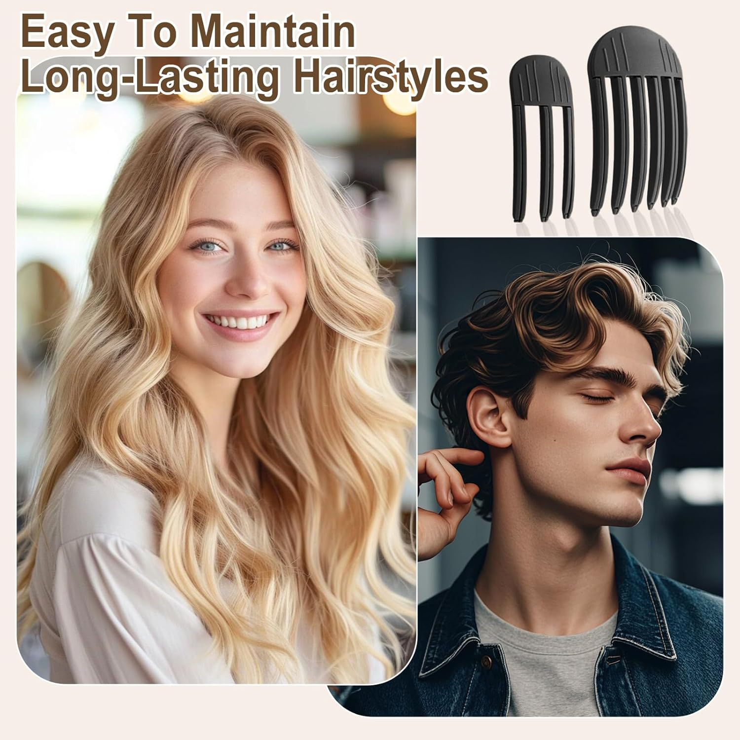 SZSMW 4 Volume Clips, Volume Clips, Hair Root, Volume Clips, Suitable for All Hair Types and Styles, It Can Help You Create the Ideal Hairstyle, Perfect for Travel or Holidays image number 1