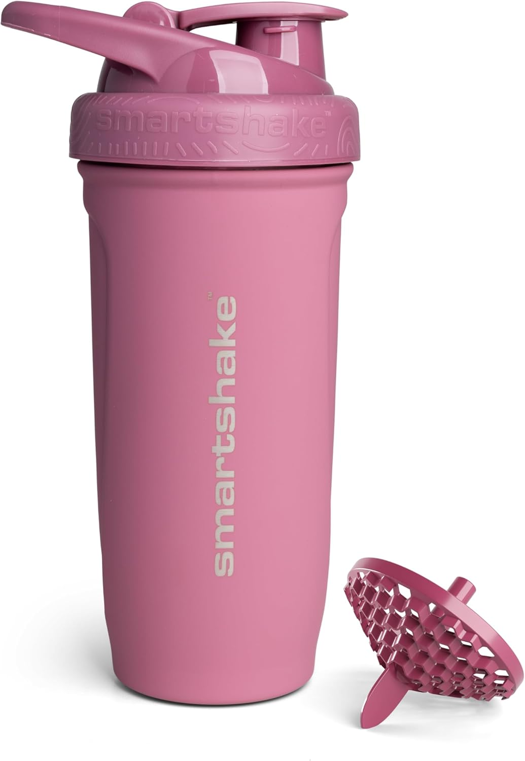 Smartshake Reforce Stainless Steel Shaker Bottle, Deep Rose, 900 Ml Capacity image number 5