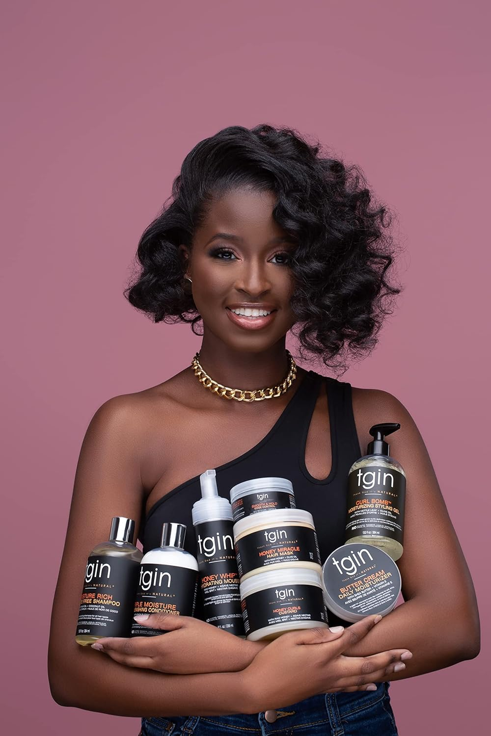 Tgin Smooth & Hold Edge Control Infused with Nettle Leaf & Castor Oil for Natural Hair - Dry Hair - Curly Hair - 4 Oz