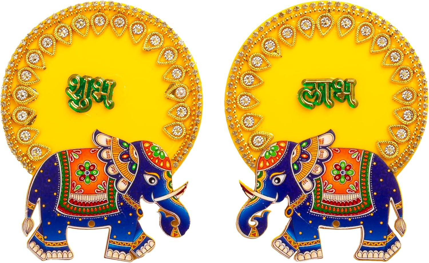 Shubh Labh Charan Diwali Lakshmi Charan Pagla Padhuka Footsteps Floor Wall Main Door Stickers for Festival Pooja Home Temple Office D&eacute;cor Decoration and Gifting (Design-1) image number 3