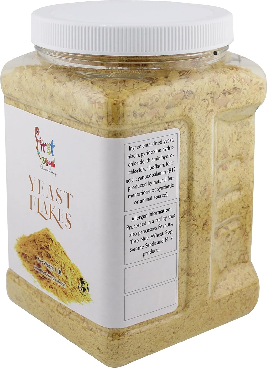 Firstchoicecandy Premium Nutritional Yeast Flakes 1 Pound in Reusable Container, Certified Kosher image number 4
