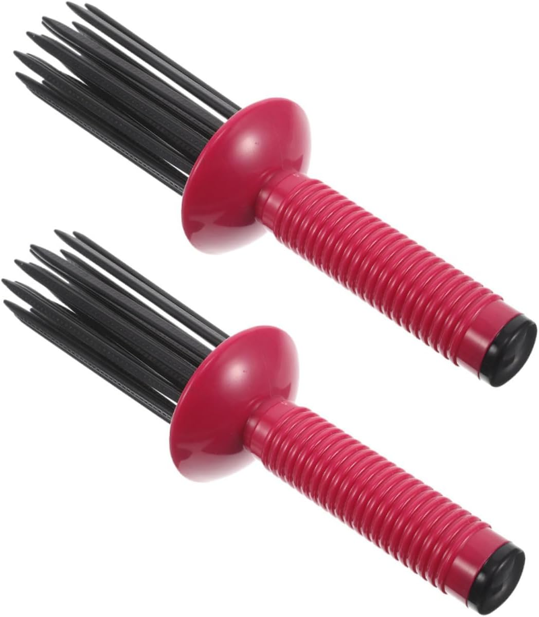 FOYTOKI Fluffy Curling Brush Styling Comb for Curly Hair Slip round Comb Essential Oil image number 3