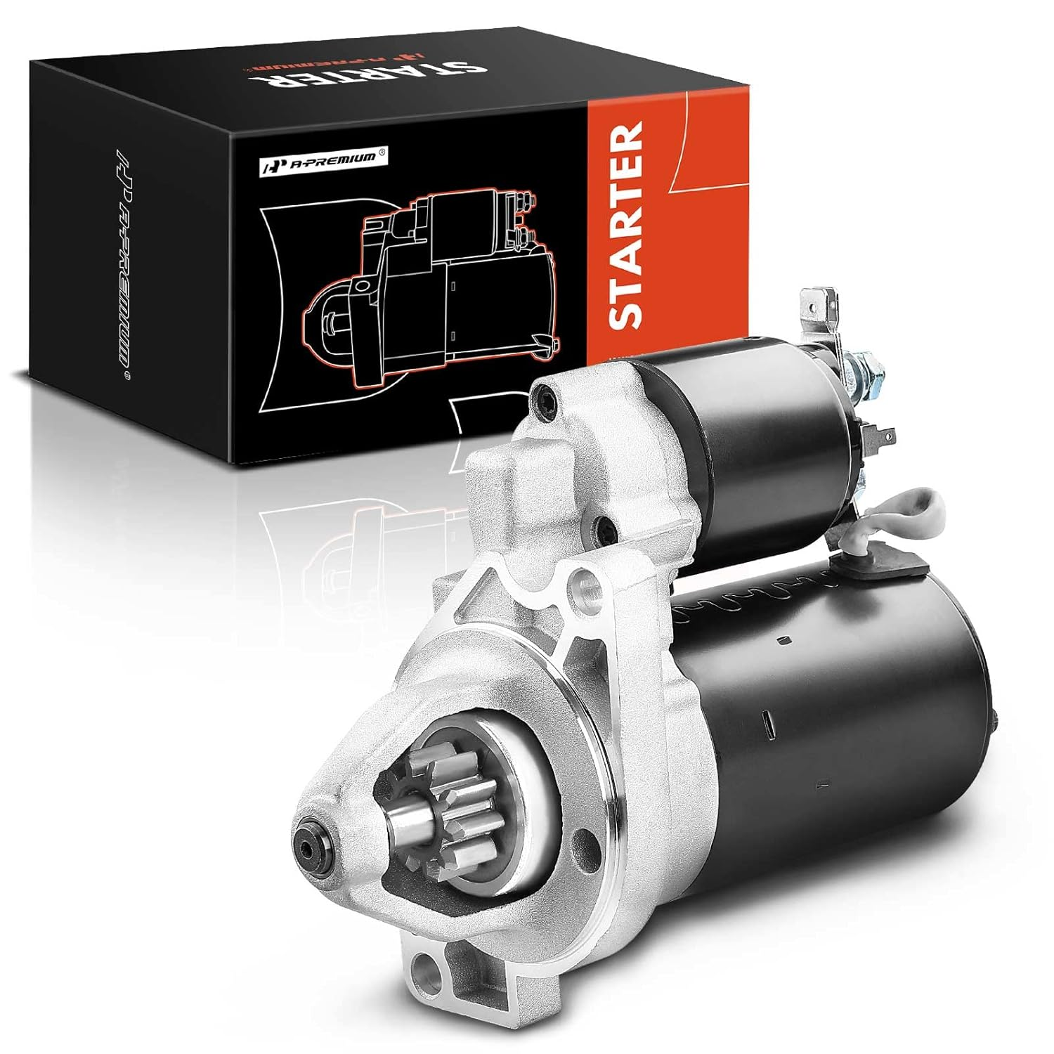 A-Premium Starter Motor Compatible with MG MGB 1968-1980 L4 1.8L, 12V 1.1KW 10 Teeth Clockwise, Replace# 70AB11000EB, 0986020021 image number 5